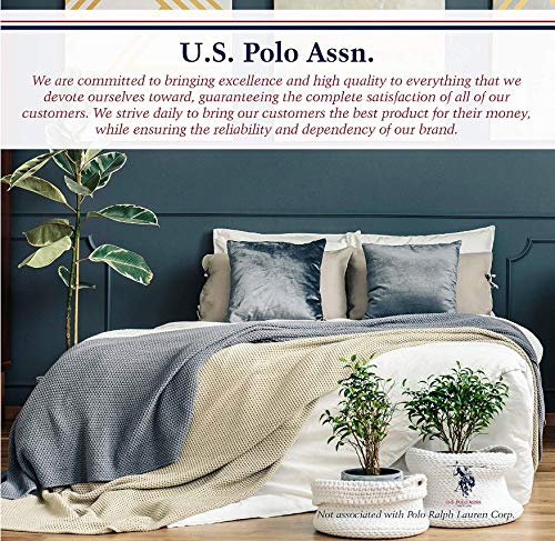 USPA Cotton-Rich Solid Jersey Knit Sheet Set