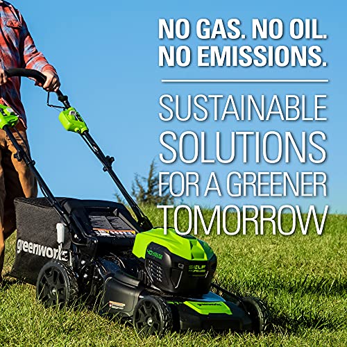 Greenworks 40V 21" Brushless Cordless (Self-Propelled) Lawn Mower (75+ Compatible Tools), 5.0Ah Battery and Charger Included