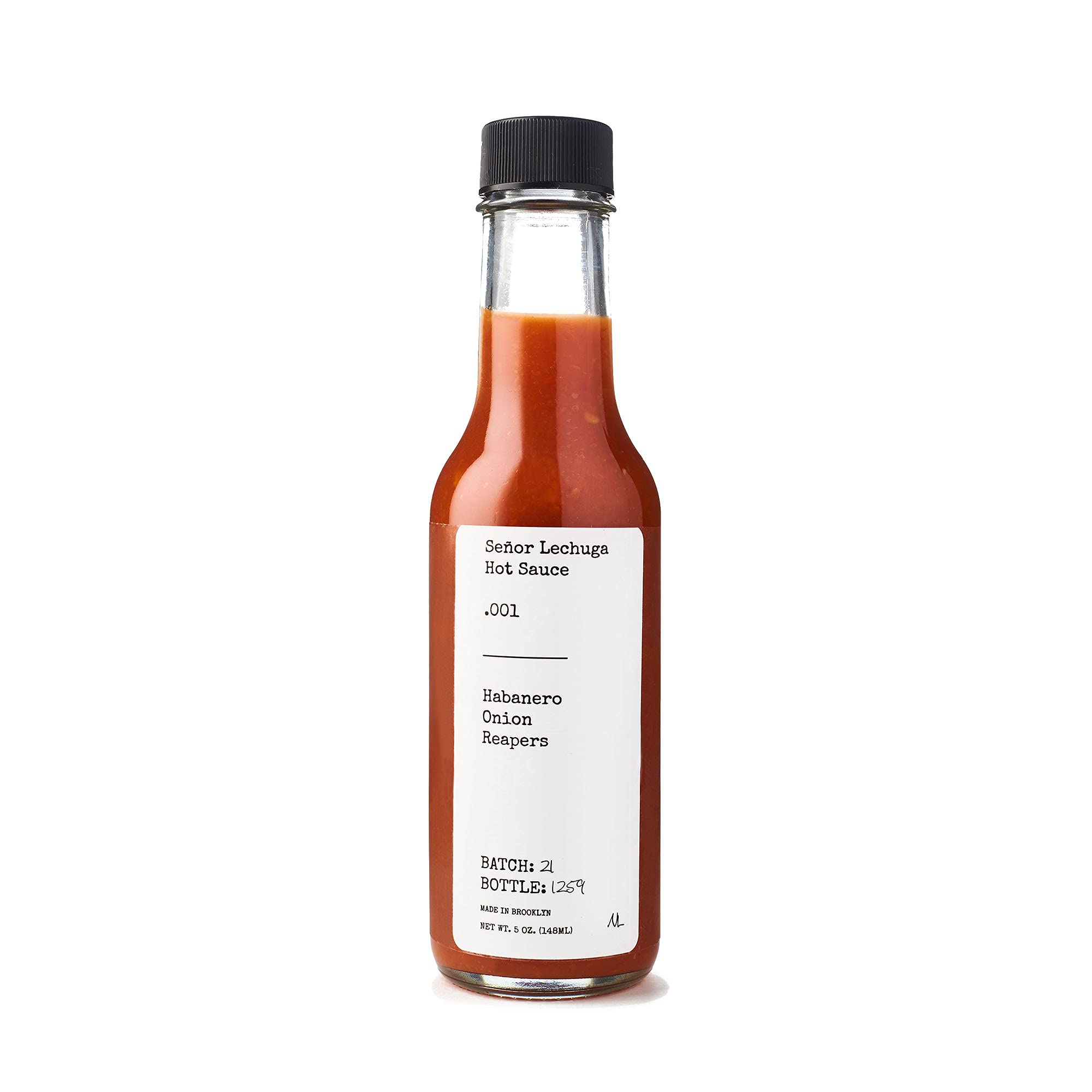 Señor Lechuga Hot Sauce – Hot Sauce Made from Carolina Reaper Peppers and Habanero Pepper – .001 Habanero, Onion, Reapers