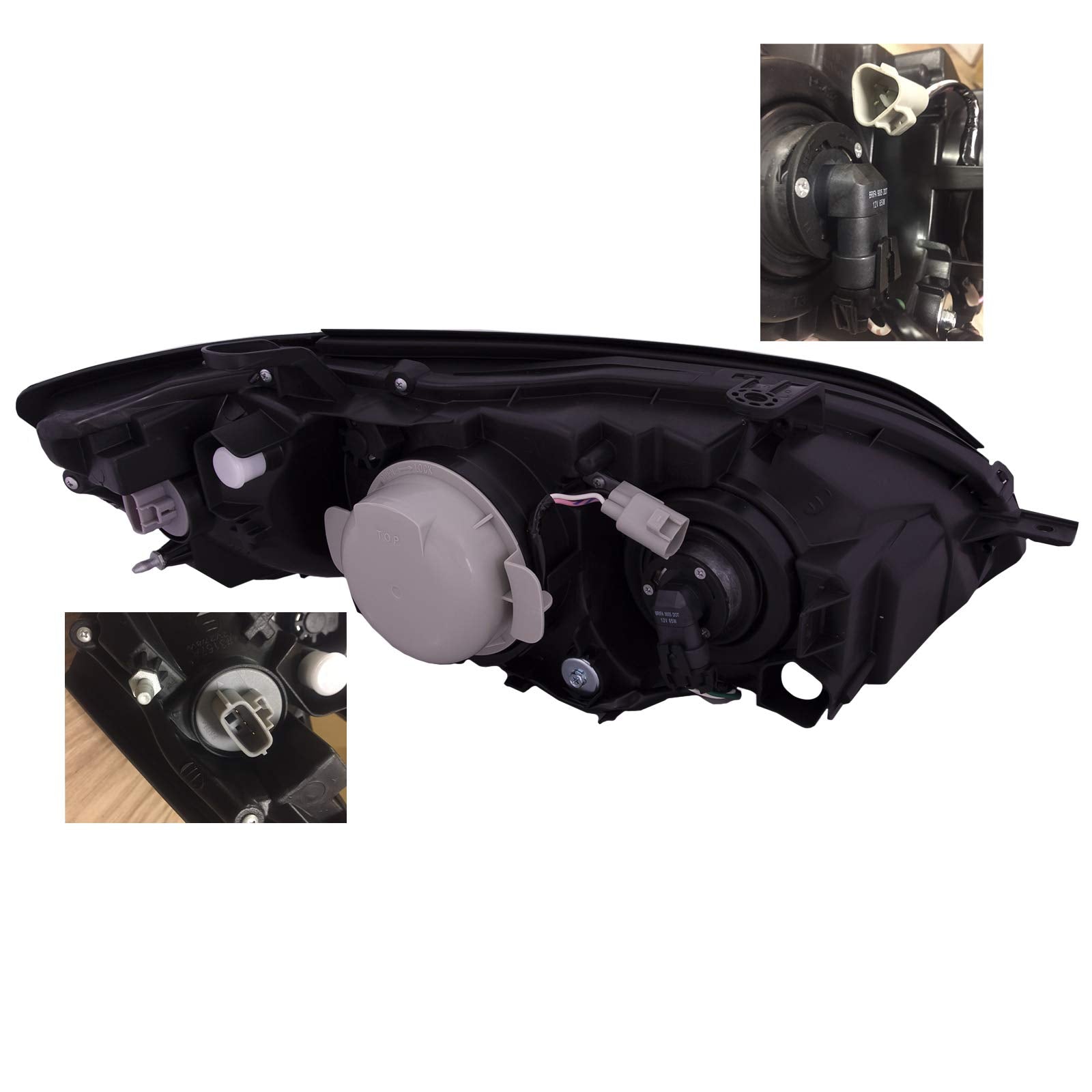 PERDE Headlights Compatible with Subaru Legacy And Outback 2005-2007 Chrome Housing Halogen Includes Left Driver and Right Passenger Side Headlamps With Performance Lens