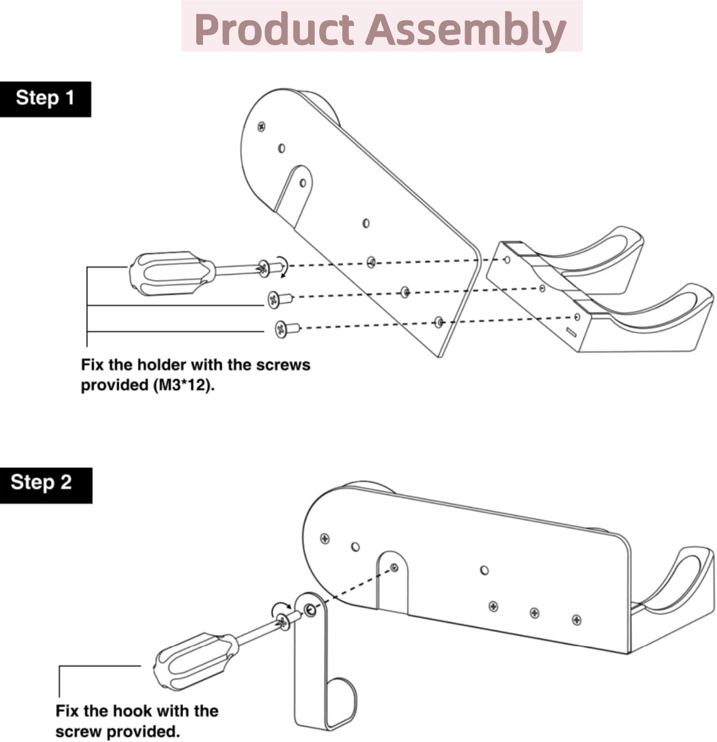 Hair Dryer Holder Wall Mounted, Hair Dryer Organizer Self Adhesive Compatible with Dyson Blow Dryer Holder Aluminum BlowDryer Holder Wall Mounted for Bathroom White CHOCHOYAH