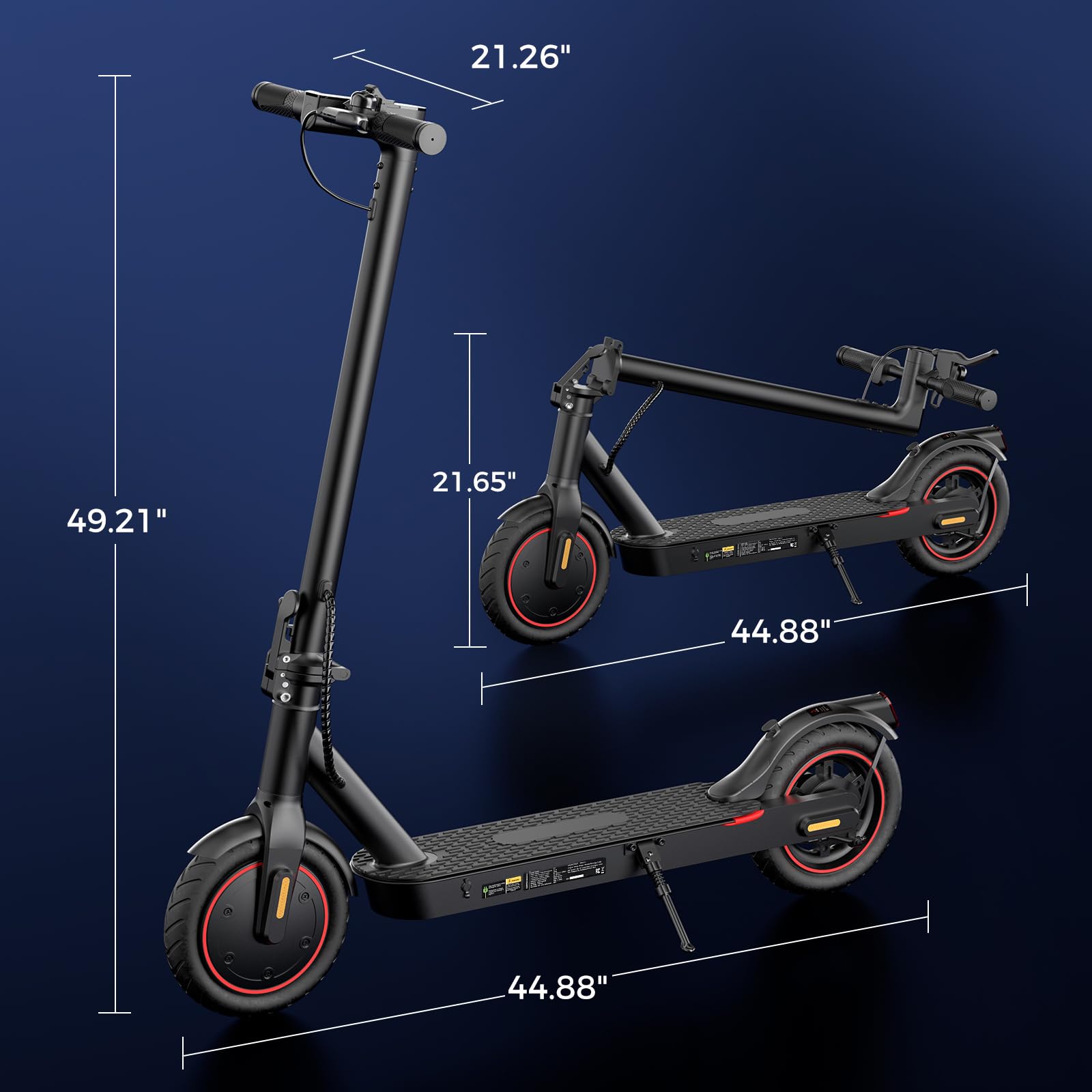 HopCycle Electric Scooters - 500W Adult Electric Scooter, 18 MPH Top Speed, 8.5'' Tires,21 Miles Long Range, Portable E Scooter for Adults and Teens