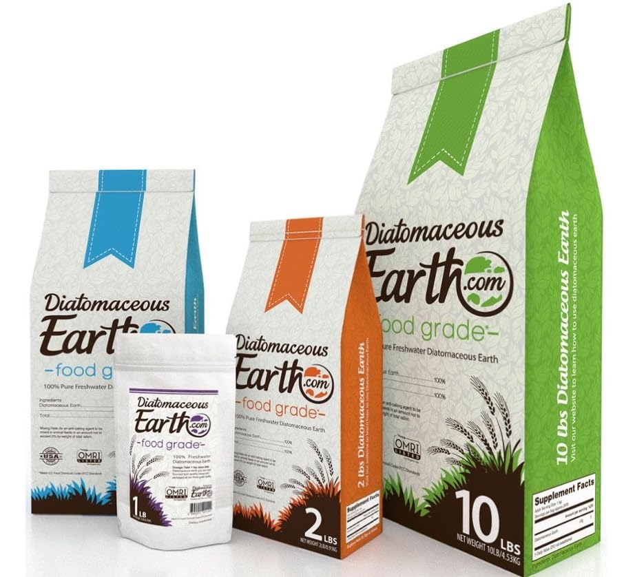 DiatomaceousEarth 10 LBS Food Grade Diatomaceous Earth - 100% Organic All Natural Diamateous Powder - Diametaceous for Humans is Safe Around Children