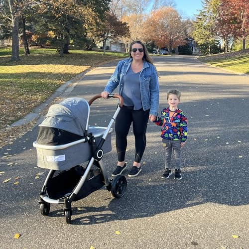 Mompush Ultimate2 Baby Stroller, Premium Convertible Full-Size Stroller for Toddler, Reversible Seat with One Hand Recline Adjustment, Car Seat Adapter Included
