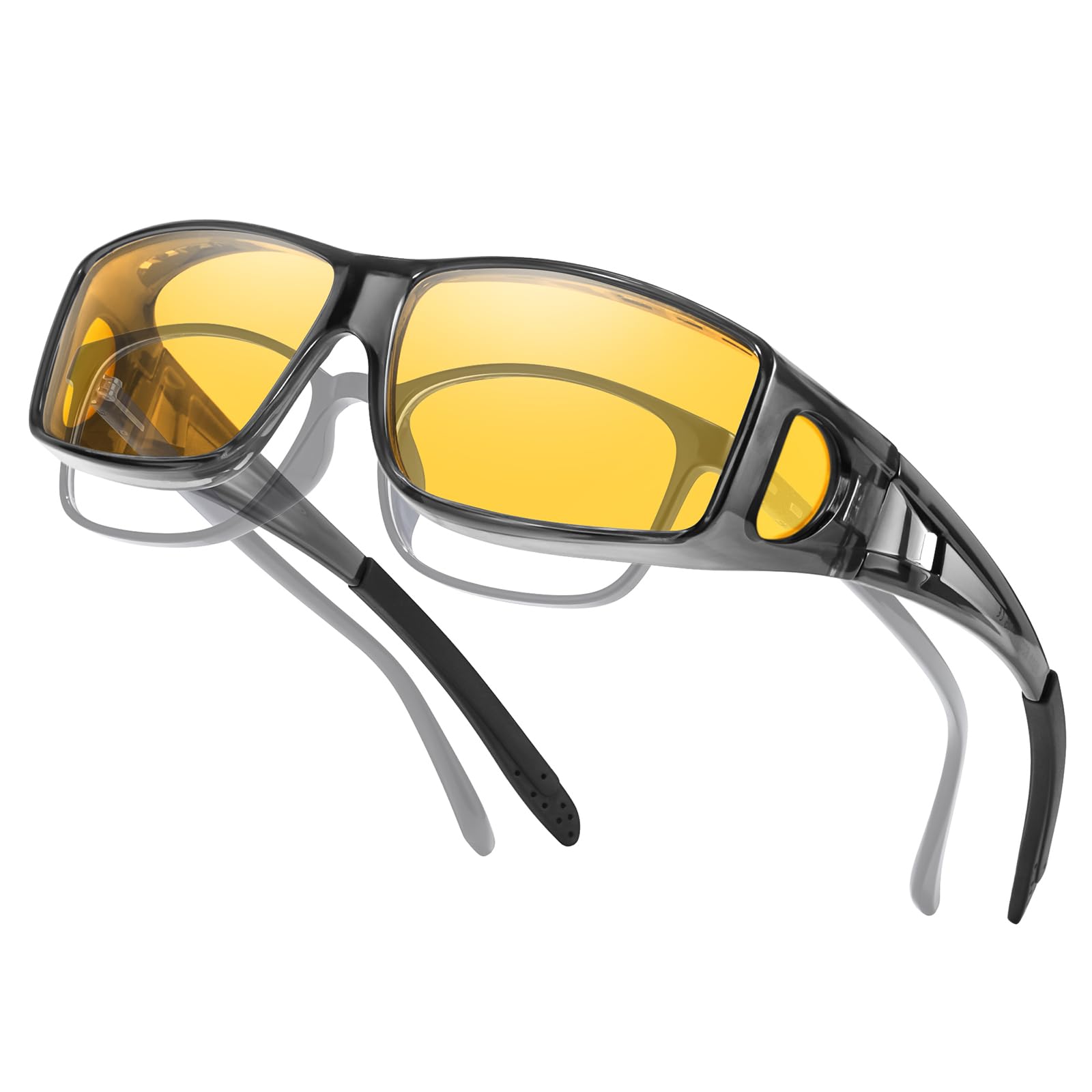 TJUTR Blue Light Blocking Fit Over Glasses for Women Men, Computer Gaming Glasses Anti Eyestrain, Sleep Better TB0311