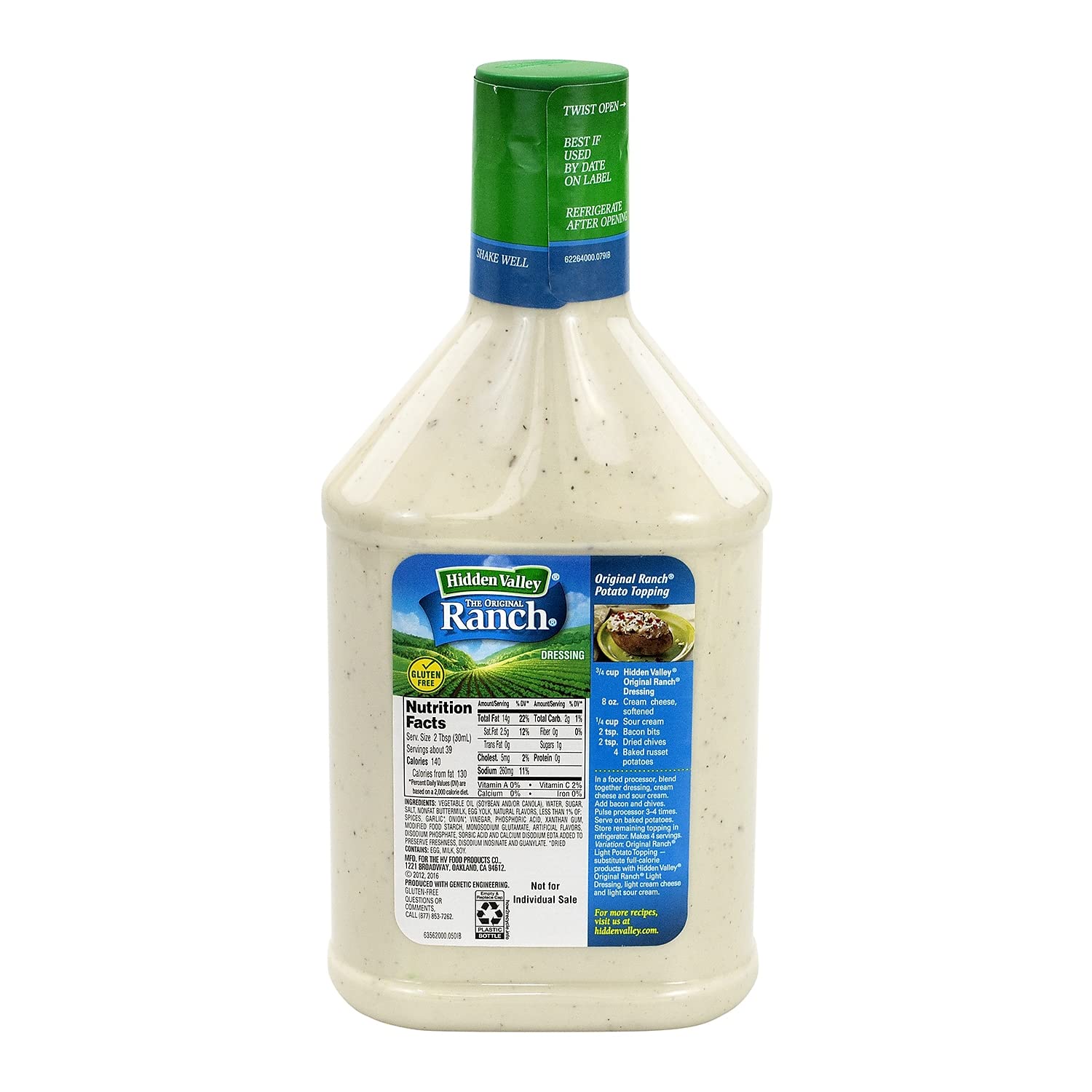 Hidden Valley The Original Ranch Dressing, 40 oz., 2/Pack (900-00027)