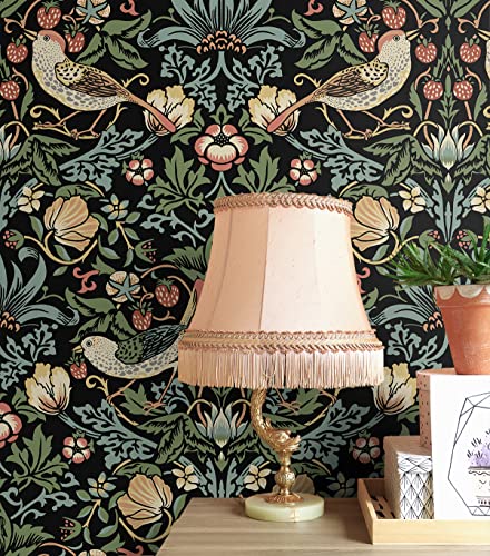 NextWall Aves Garden Peel and Stick Wallpaper (Ebony)