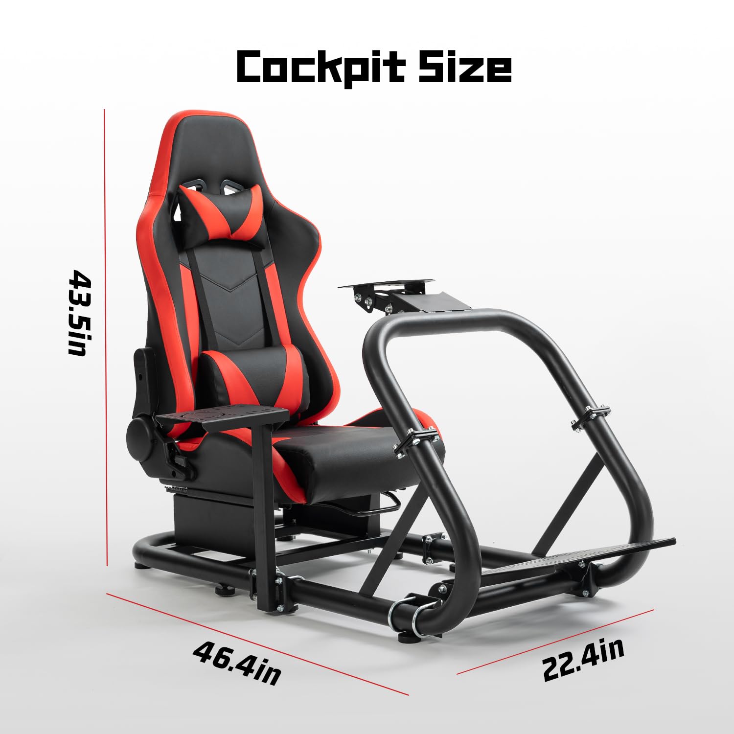 Dardoo G29 Gaming Simulator Cockpit with Real Seat Fit for Logitech/Thrustmaster/Fanatec G920 G923 T300RS,Direct Drive Sim Racing Cockpit,Without Wheel,Pedal & Handbrake