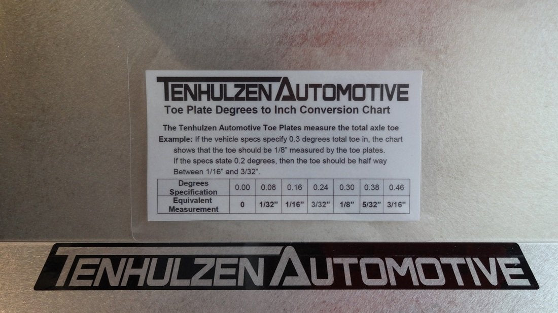 Tenhulzen Automotive Toe Plates Wheel Alignment Tool - Most Accurate Toe Plates on The Market - Made in USA