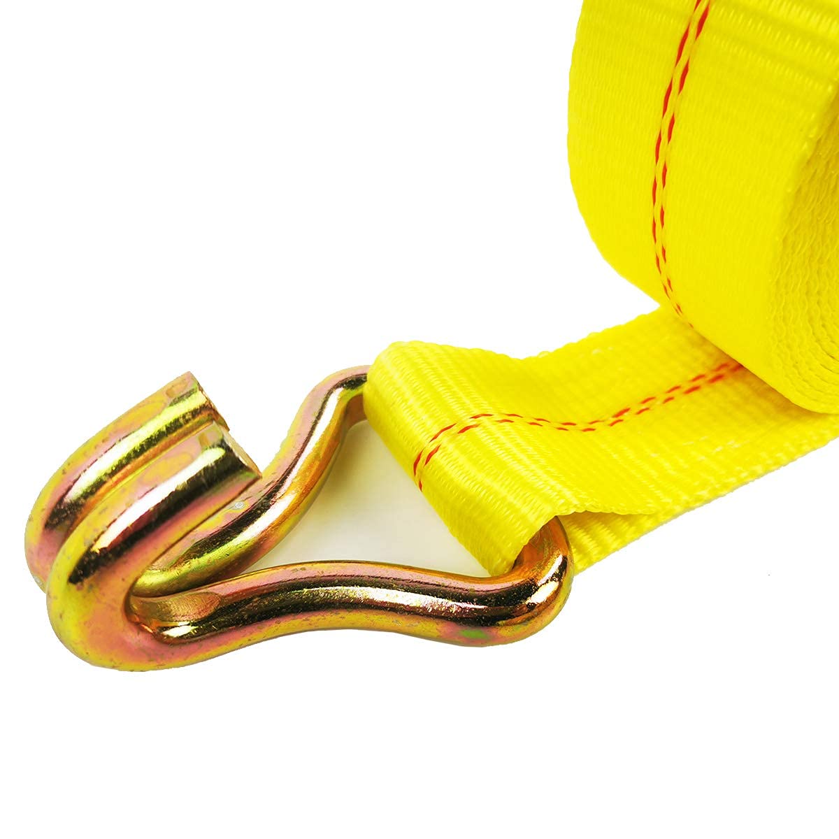 4 Pack 2" x27' Ratchet Strap Tie Down 10000lbs J Hook,Heavy Duty Tie-Down Ratcheting Cargo Truck Straps Wire Hook Ends, J-Hook Ratchet Strap TieDowns KJE