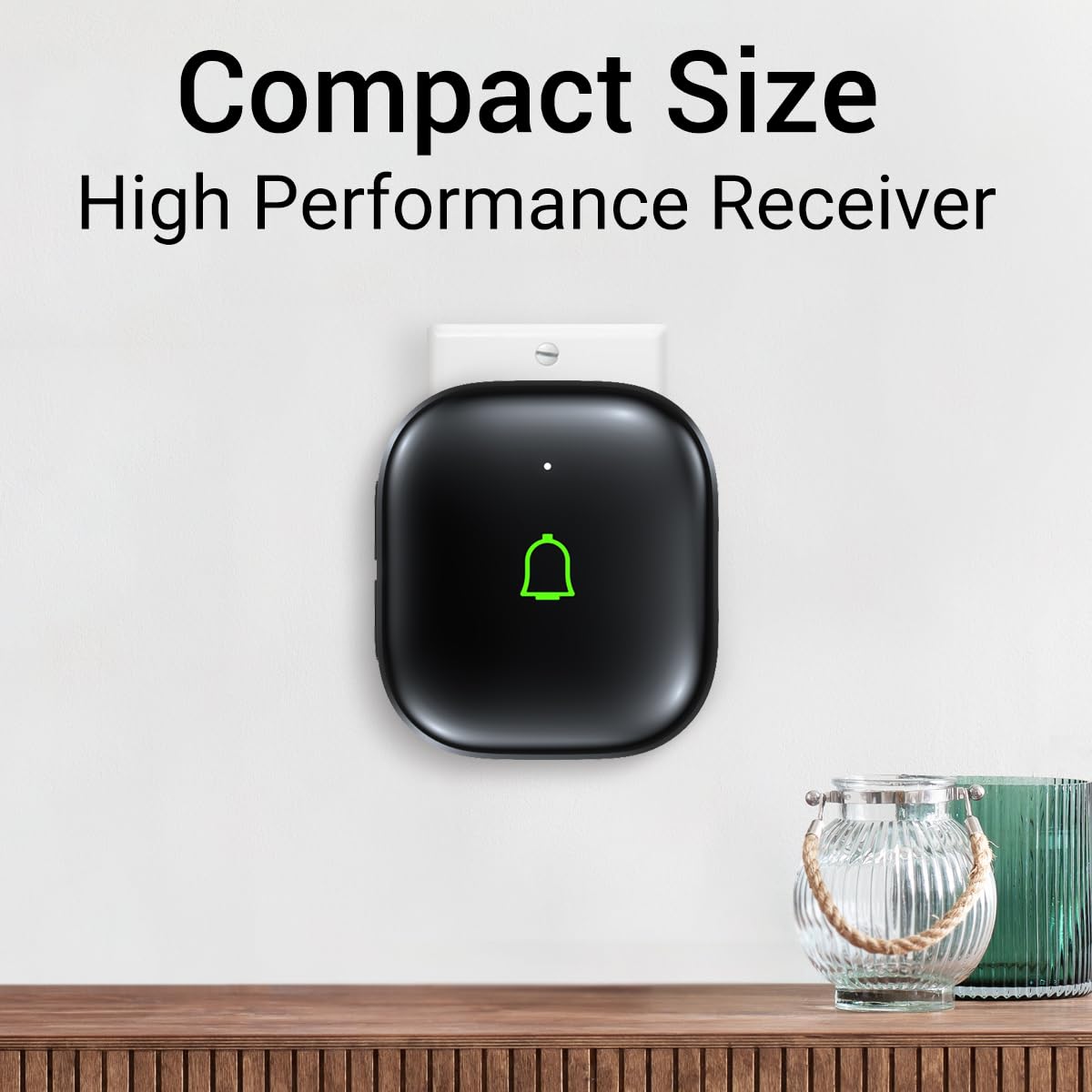 Doorkit Wireless Doorbell with 2 Receivers IP66 Waterproof 1000 Feet with 32 Chimes 115dB 7 volume levels Mute Mode & LED Flash Doorbell Ringer Wireless for Kids Room Teachers Classroom Home Office
