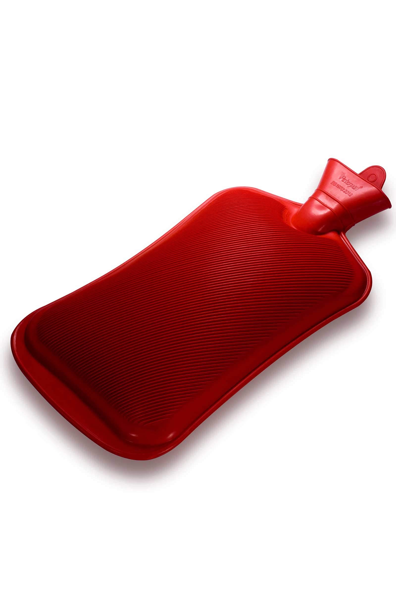 Peterpan 100 Fl Oz Rubber Hot Water Bottle with Faux Fleece Cover - BPA & Phthalate-Free, XXX-Large Hot Water Bag for Pain Relief, White