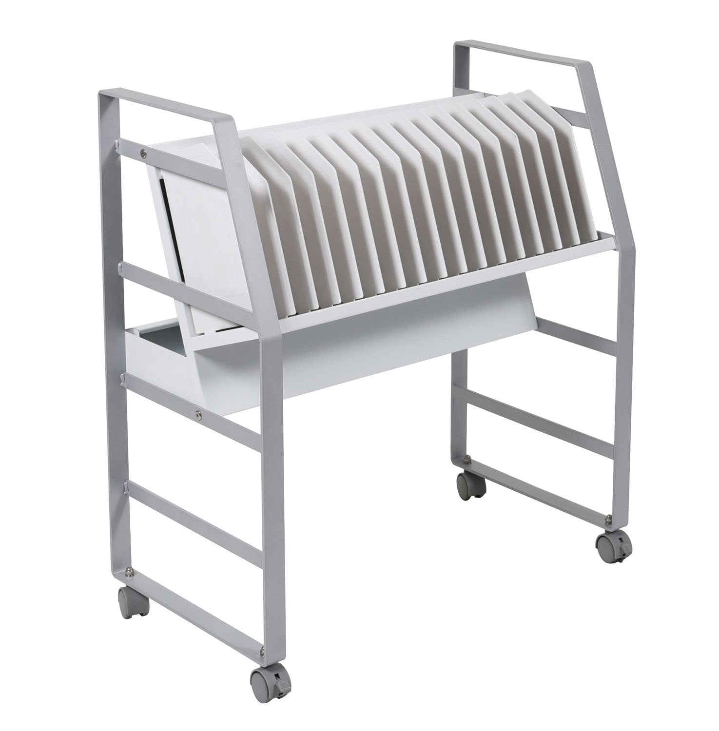 LUXOR 16-Tablet / Chromebook Open Charging Cart, Easily Accessible, UL and cUL Listed 125V/15A Power Strip (LOTM16)