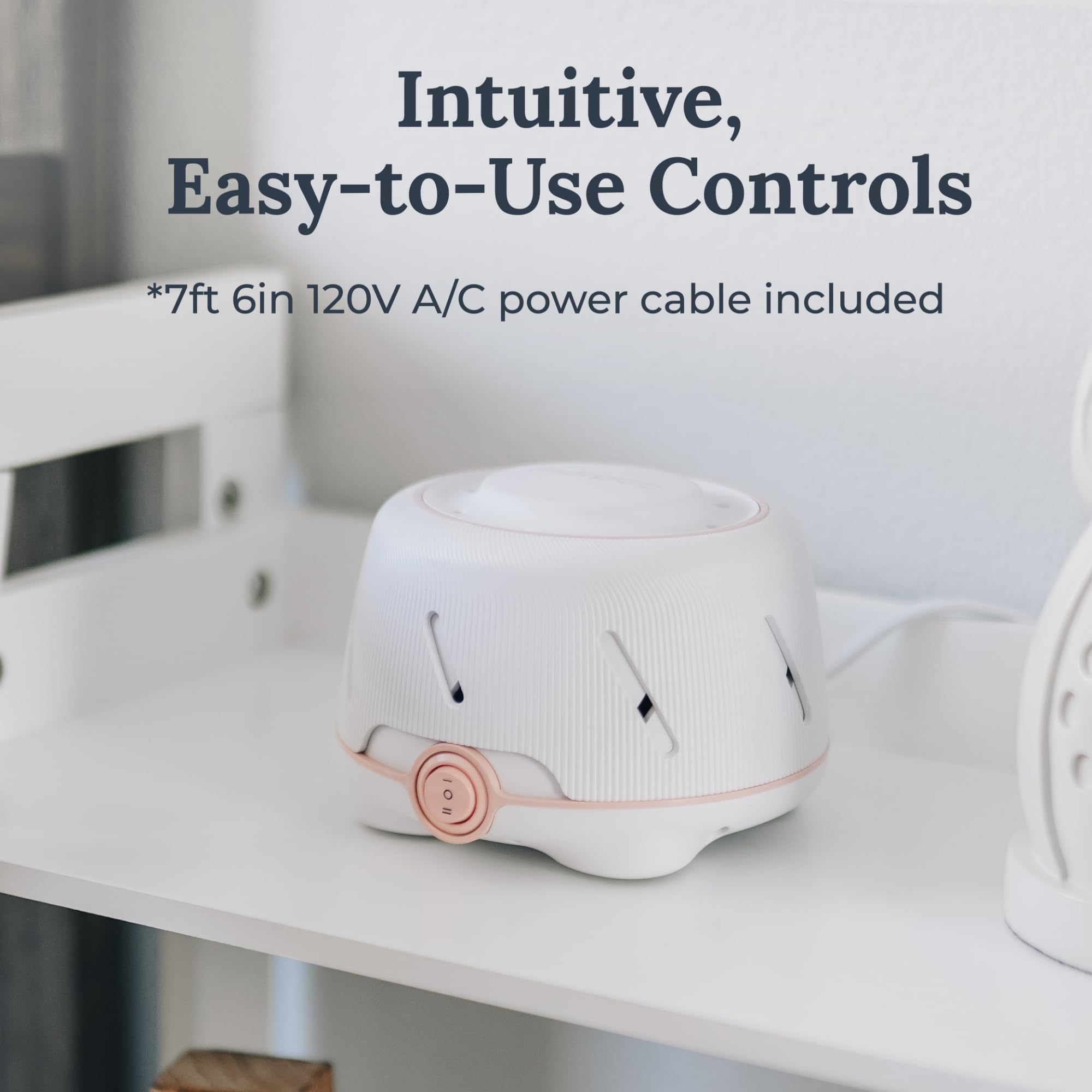 Yogasleep Dohm (White,Pink) The Original White Noise Machine, Relaxing Natural Sound From a Real Fan, Noise Cancelling For Office Privacy, Sleep Aid For Adults & Baby, Travel Size Pink Noise Machine