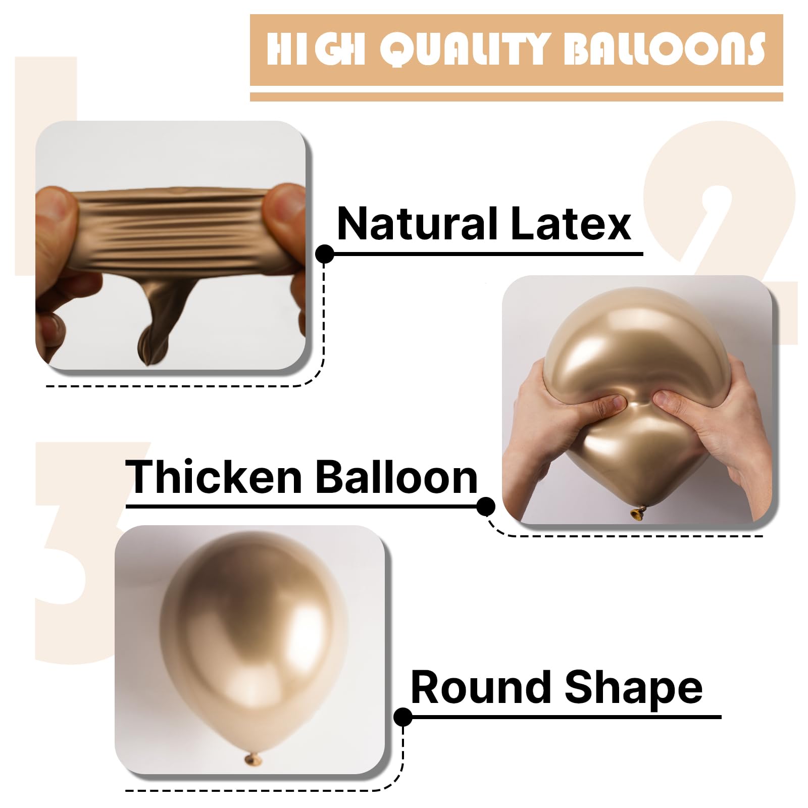 PartyWoo Metallic Gold Balloons 152 pcs Chrome Gold Balloons Different Sizes Pack of 18 12 10 5 Inch Gold Balloon Arch Kit Balloon Garland for Birthday Graduation New Year Party Decorations Gold-G127