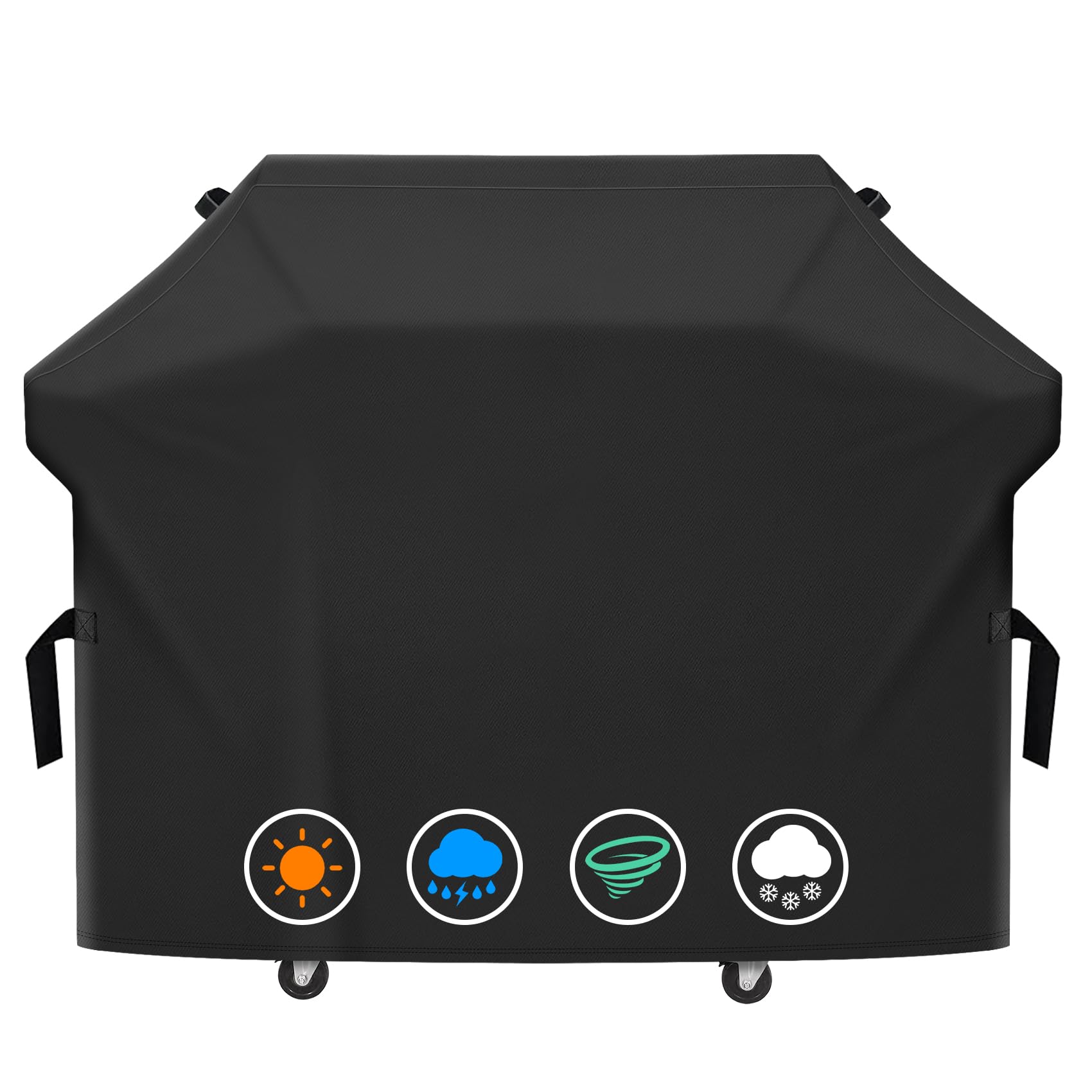 Heavy Duty 600D Polyester Cover Compatible with Cuisinart CGWM-085 and Most Pellet Grill Cover, 69" L x 24" D x 46" H, Black