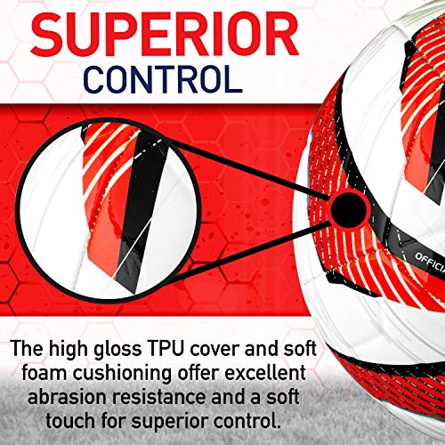Franklin Sports MLS Tornado Kids Soccer Ball - Size 3 Youth Soccer Ball - Soft Cover - Great for Kids and Toddlers - Air Pump Included