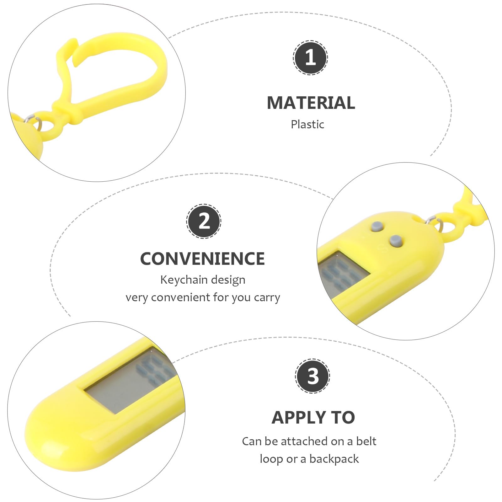 Hemobllo 4 Pcs Keychain Pocket Watch - Mini Key Ring Digital Watch Small Electronic Watch Portable Keychain Watch for Children Kids Students (Random Color, Random Keychain)