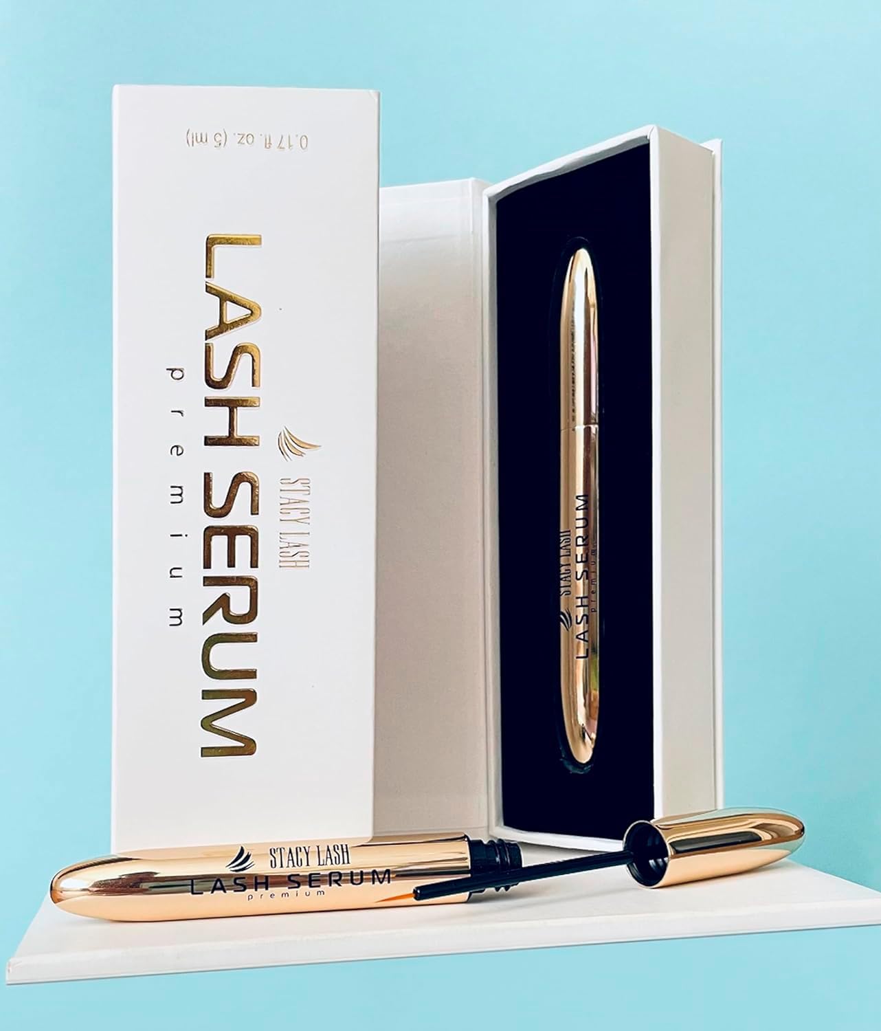 Lash Shampoo 50ml+ Eyelash Growth Serum by Stacy Lash/Eye Makeup Remover + Lash Serum for Eyelash Growth and Thickness/Lash Cleaning Kit of Lash & Eyebrows Cleanser + Brush & Brow & Eyelash Serum