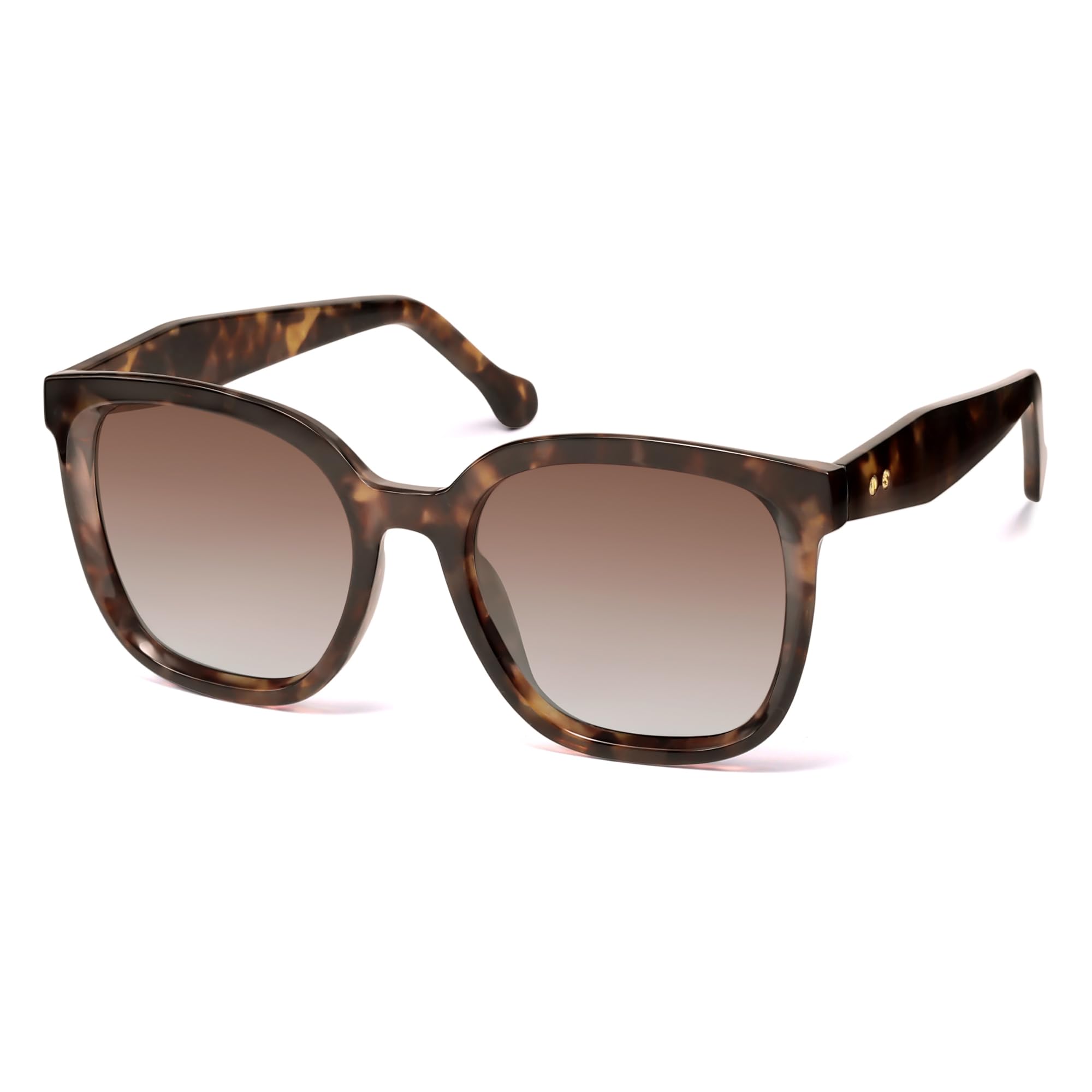 SOJOS Trendy Polarized Sunglasses for Women Classic Retro Square Womens Shade Sunnies SJ2333,Tortoise Coffee