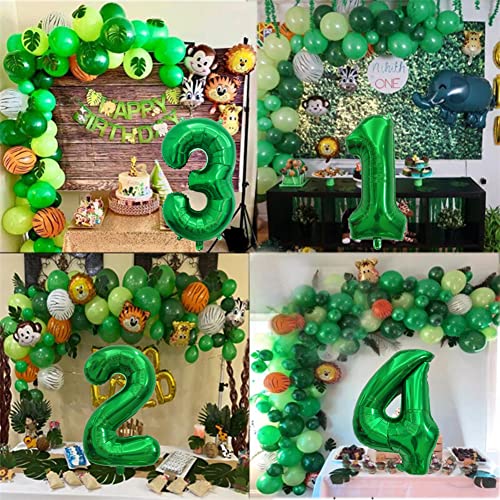 40 Inch Huge Dark Green Numbers 0 Balloons Decorations Birthday Party Supplies Helium Foil Mylar Big Digital 0-9 Summer 2023 Graduation Anniversary Celebrations(Emerald Green 0 balloon)