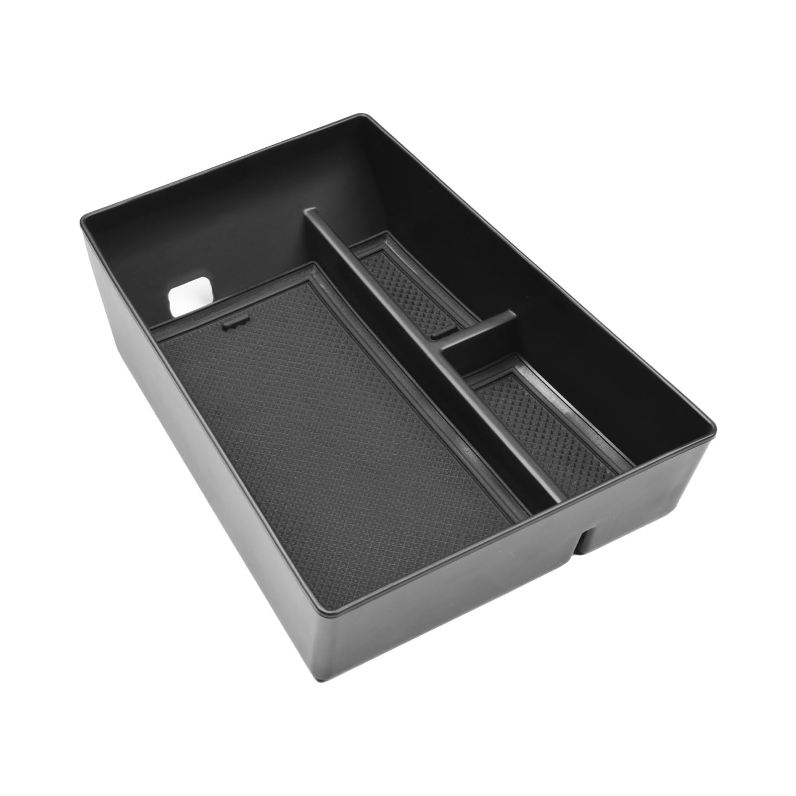 HGWEI Center Console Organizer Compatible with BMW X5/G05 X7/G07 2019-2024, X6/G06 2020-2024 Armrest Storage Box Insert Tray with Rubber Mat, Black