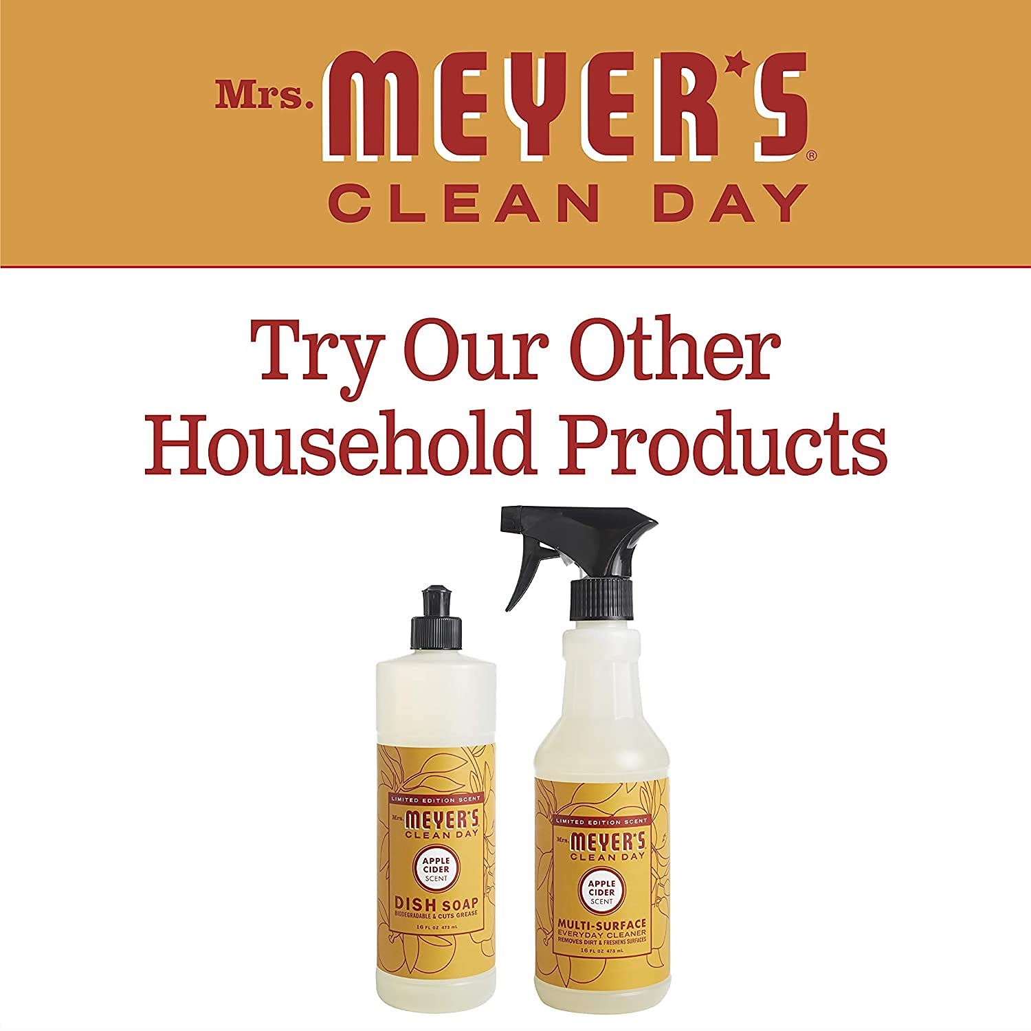 Mrs. Meyer’s Clean Day Multi Surface Everyday Cleaner, Acorn Spice Scent, Limited Edition Scent, Removes Dirt & Freshens Surfaces, 16 FL OZ Spray (Pack of 2)