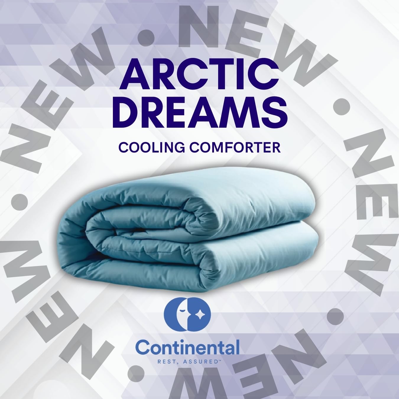 Continental Bedding Arctic Dreams Blue Cooling Comforter Duvet Breathable & Soft Polyester/Nylon Fabric - California King Size 108 Inch x 96 Inch