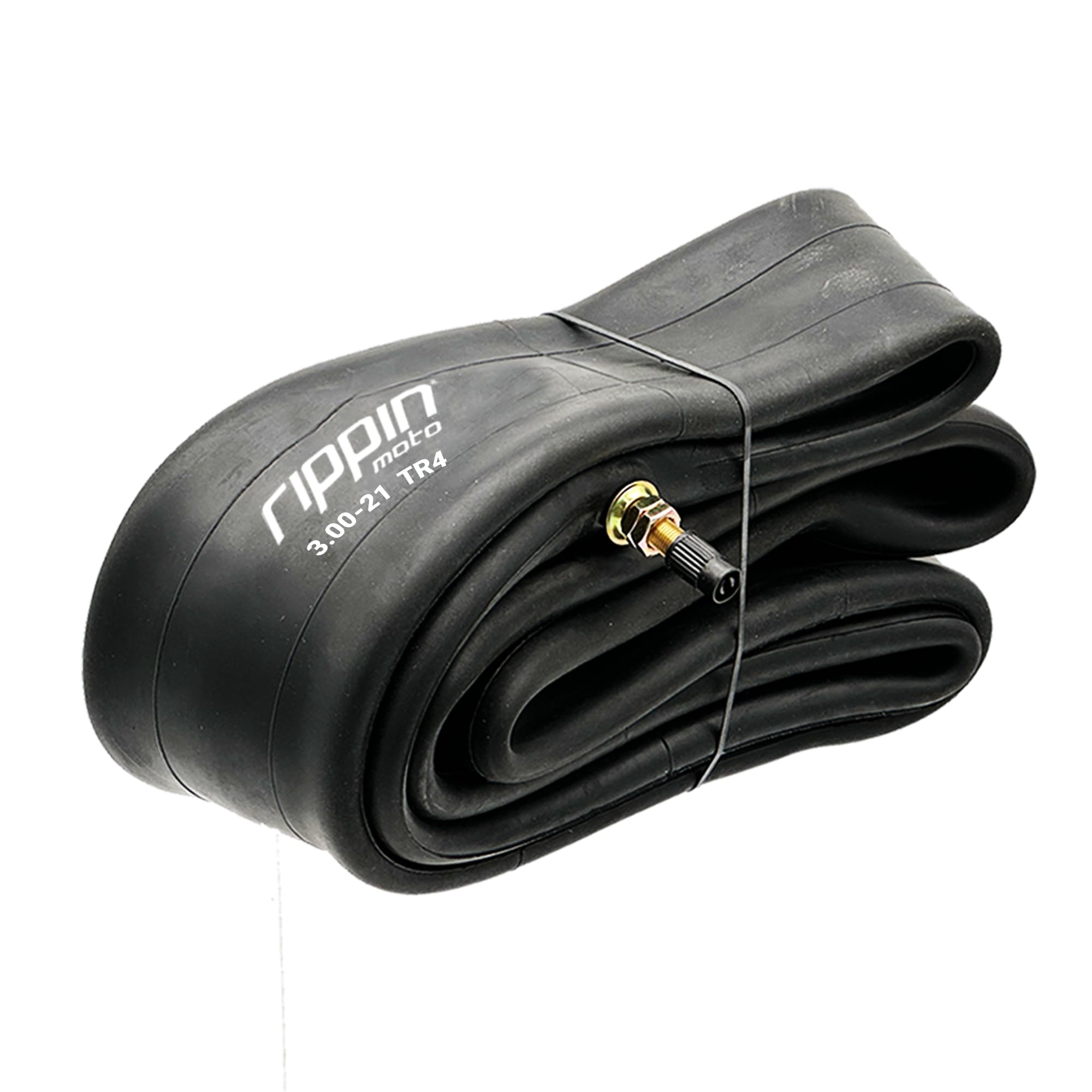 Rippin Moto 90/90-21 or 80/100-21 (3.00 X 21) Heavy Duty Motorcycle Tube - Premium 3MM Thick Natural Rubber - TR4 Valve - Fits Most 21" Motocross and Dirt Bike Tires (3.00-21)