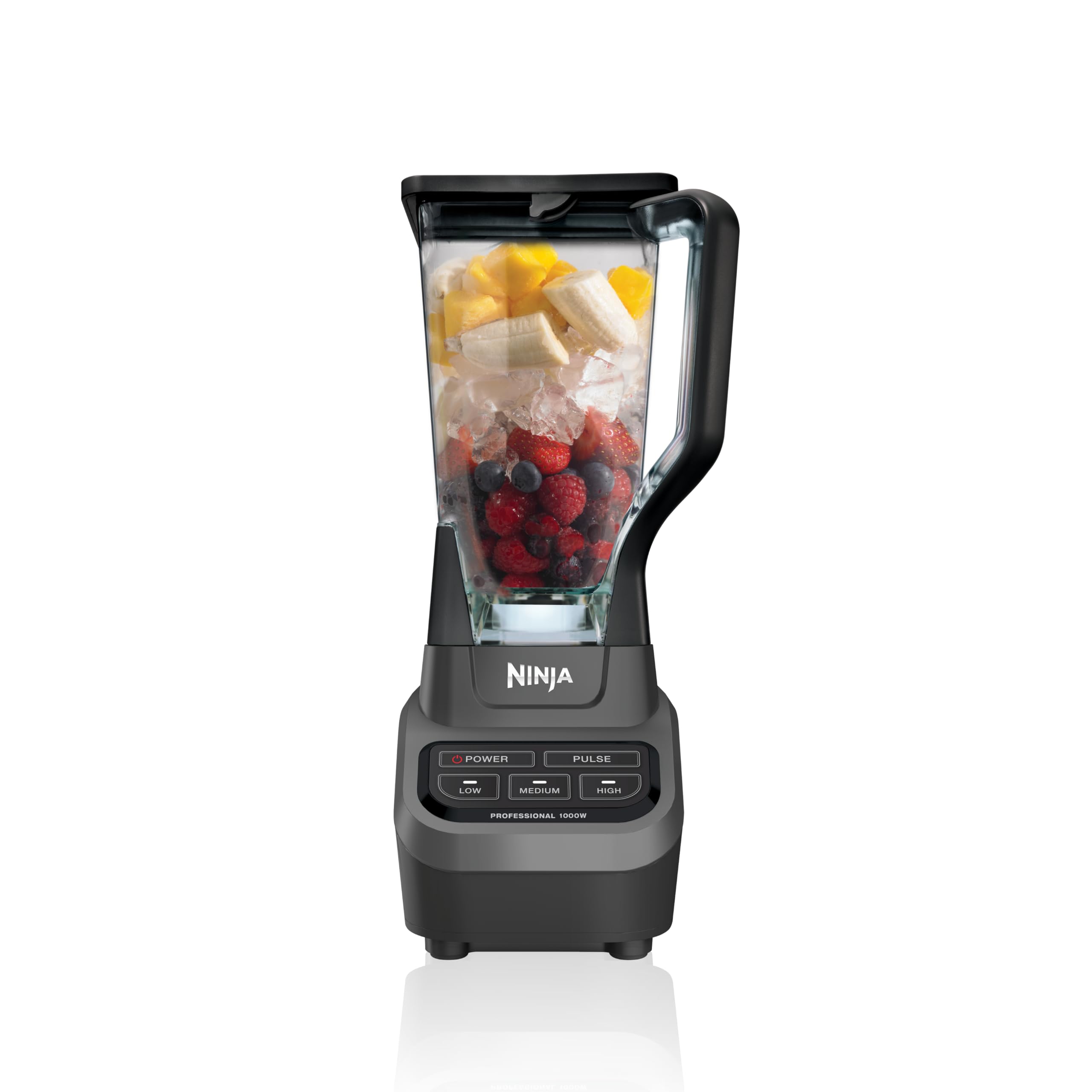Ninja Professional Blender, Smoothie Blender, Drink Mixer, Grinder, Ice Crusher, Frozen Fruit Blending | Professional 1000 W Power, Total Crushing â„¢ Technology, XL 72-oz. Pitcher Black, Grey, BL610
