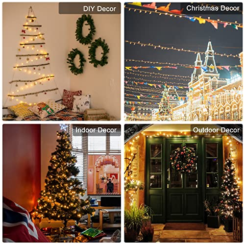 CHYSUPER C7 Christmas Lights, 25Ft C7 Clear Christmas String Lights, Halloween Lights with 27 Incandescent Bulbs for Indoor Outdoor Xmas Tree, Patio Garden Holiday Party Season Decor, Green Wire