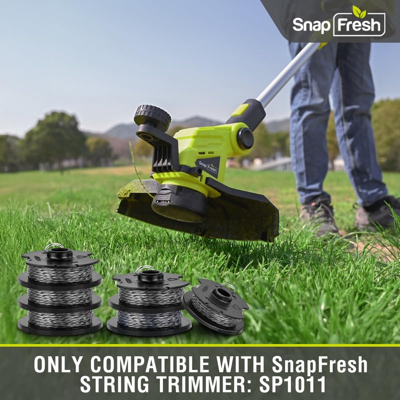 SnapFresh 6 Packs Weed Eater String, 14.76 ft 0.08" Trimmer Line Replacement Spools, Automative Feed String Trimmer Line, Only String Trimmer SP1011