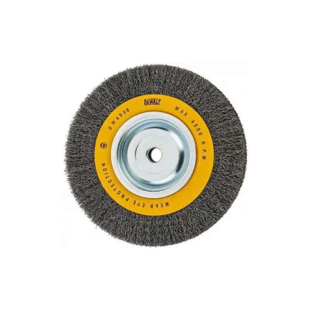 DEWALT Wire Wheel For Bench Grinder, Crimped Wire, 8-Inch (DW4906)