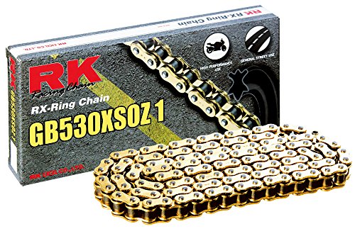 RK Racing Chain 530XSOZ1-122 (530 Series) Steel 122 Link High Performance Street and Off-Road RX-Ring Chain with Connecting Link