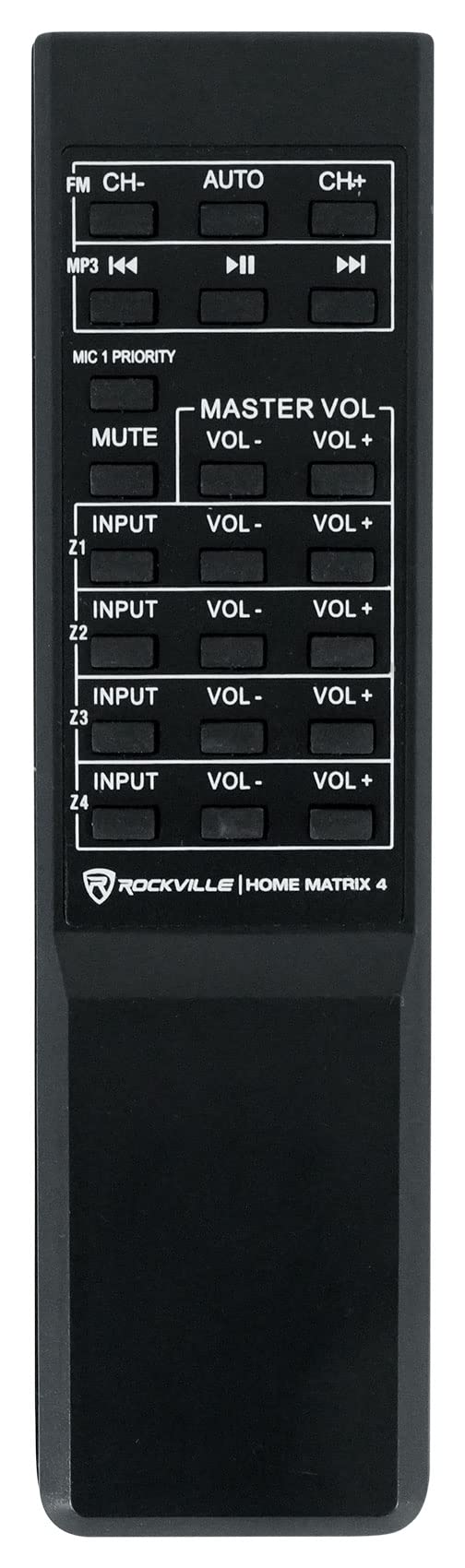 Rockville Home Matrix 4 600W Multi Room Receiver/Amplifier, 8-Channel (4 Zones), Bluetooth, USB, Optical, Coaxial, RCA, Mic Inputs
