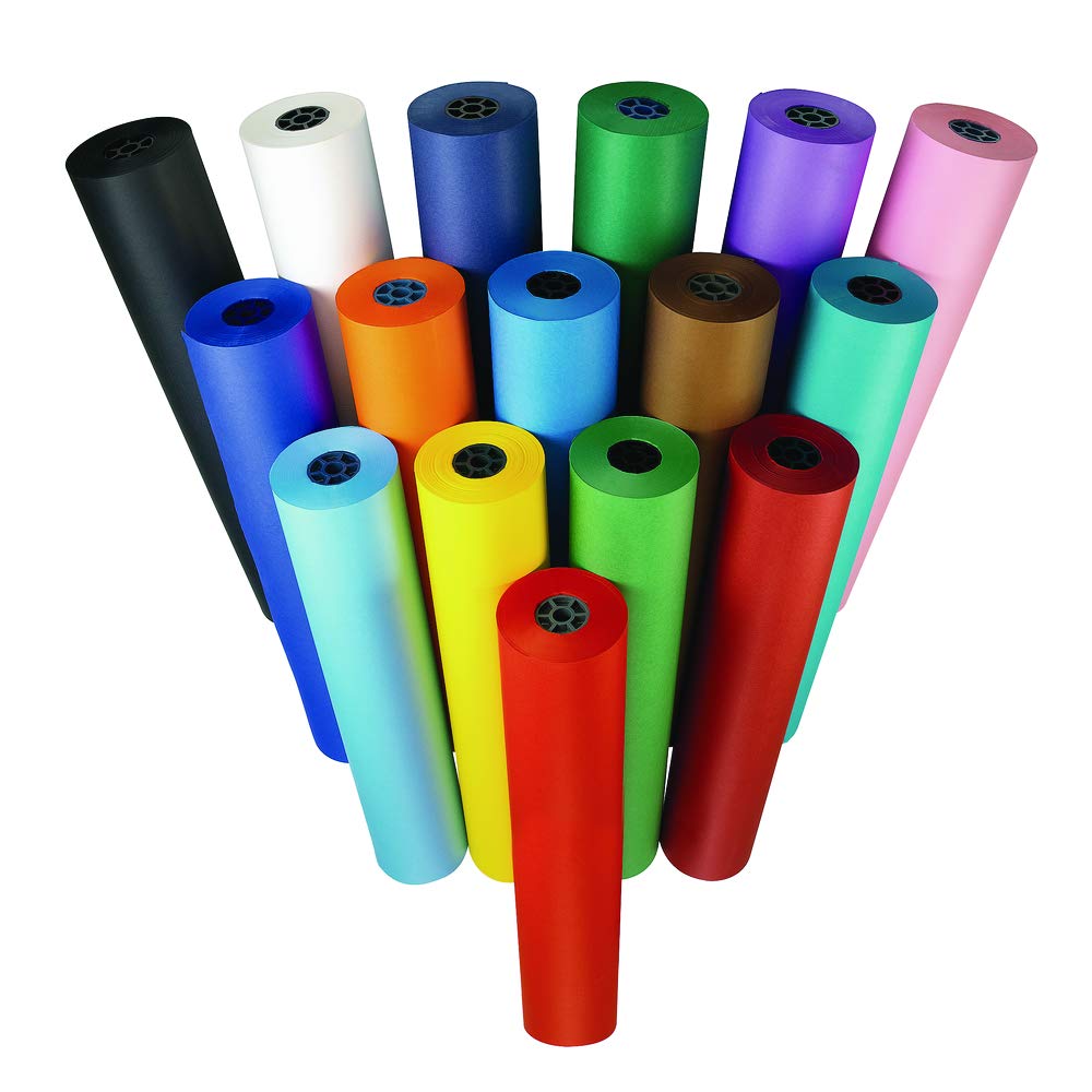 Colorations Dual Surface Paper Roll Classroom Supplies for Arts and Crafts Yellow (36" x 1000') (Item # DSYE)