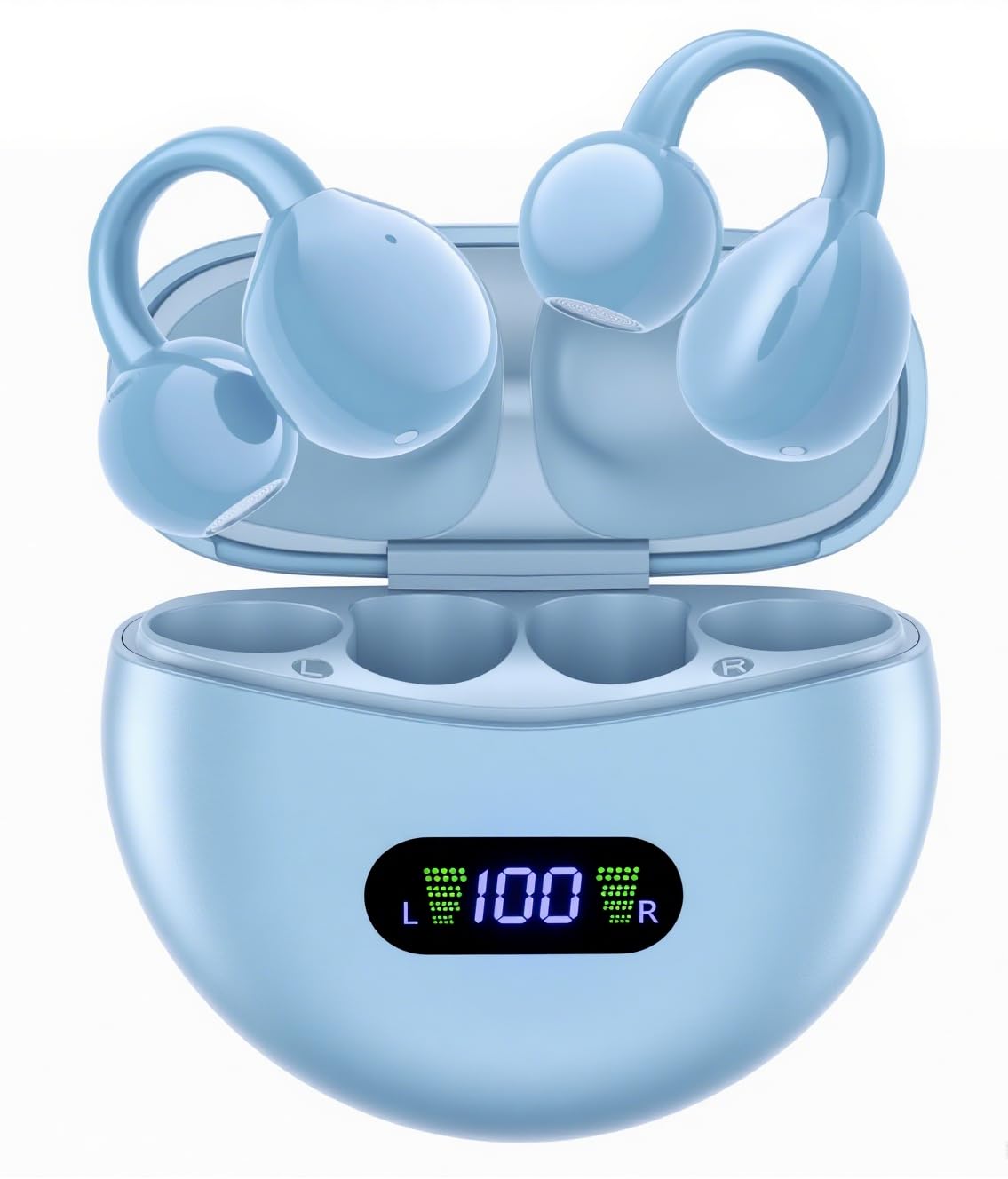 AI Translation Earbuds Real Time, 164 Languages & Accents, 3-in-1 Translator Earbuds with HD Sound Audifonos Traductores Inglés Español Translation Headphones for Travel Business Blue