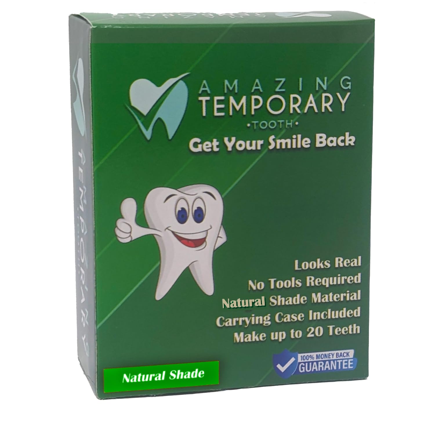 Amazing Temporary Tooth Replacement Kit, Temp Missing Teeth Repair, Natural Shade