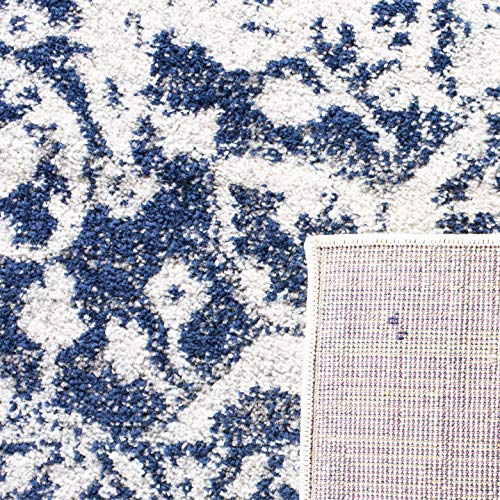 SAFAVIEH Madison Collection Area Rug - 8' x 10', Fuchsia & Ivory, Snowflake Medallion Distressed Design, Non-Shedding & Easy Care, Ideal for High Traffic Areas in Living Room, Bedroom (MAD603R)