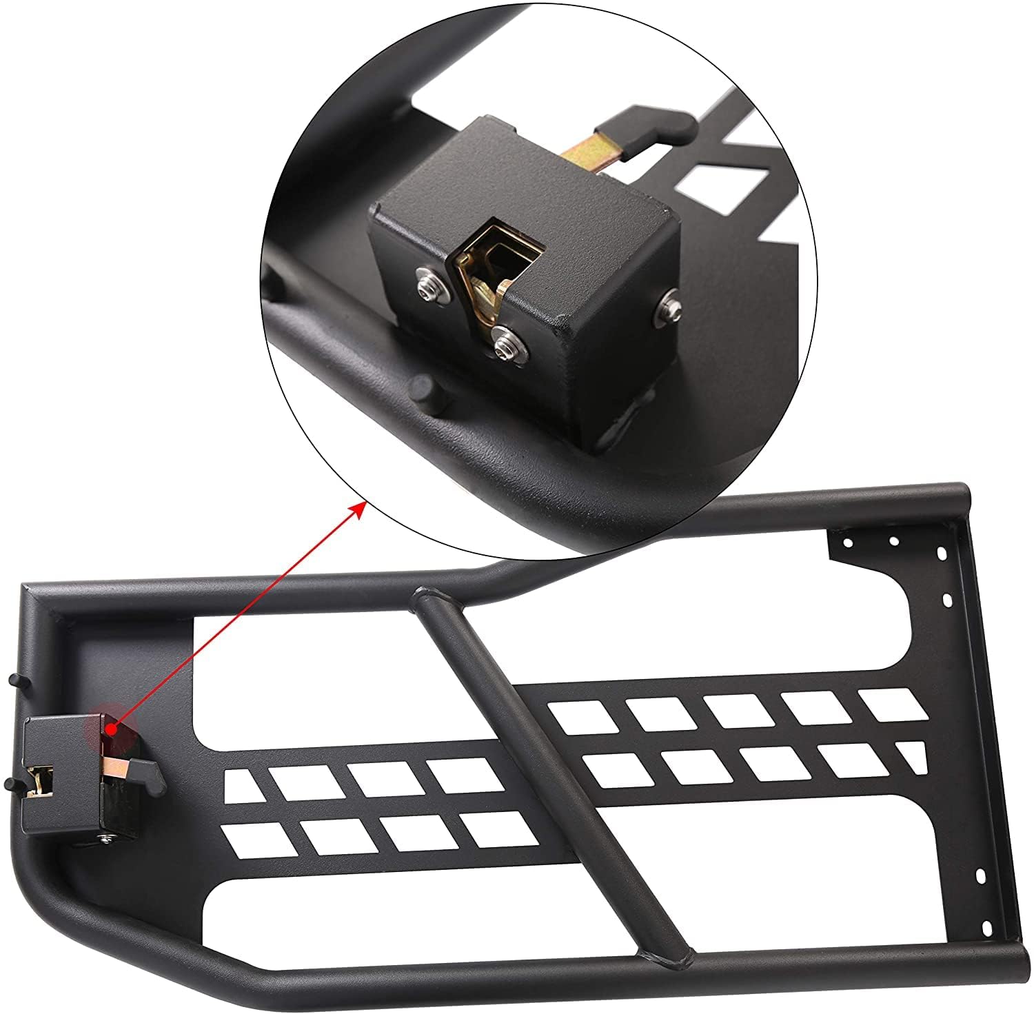 ECOTRIC 4-Door Set Off Road Front & Rear Tubular Doors Compatible with 2007-2018 Jeep Wrangler JK