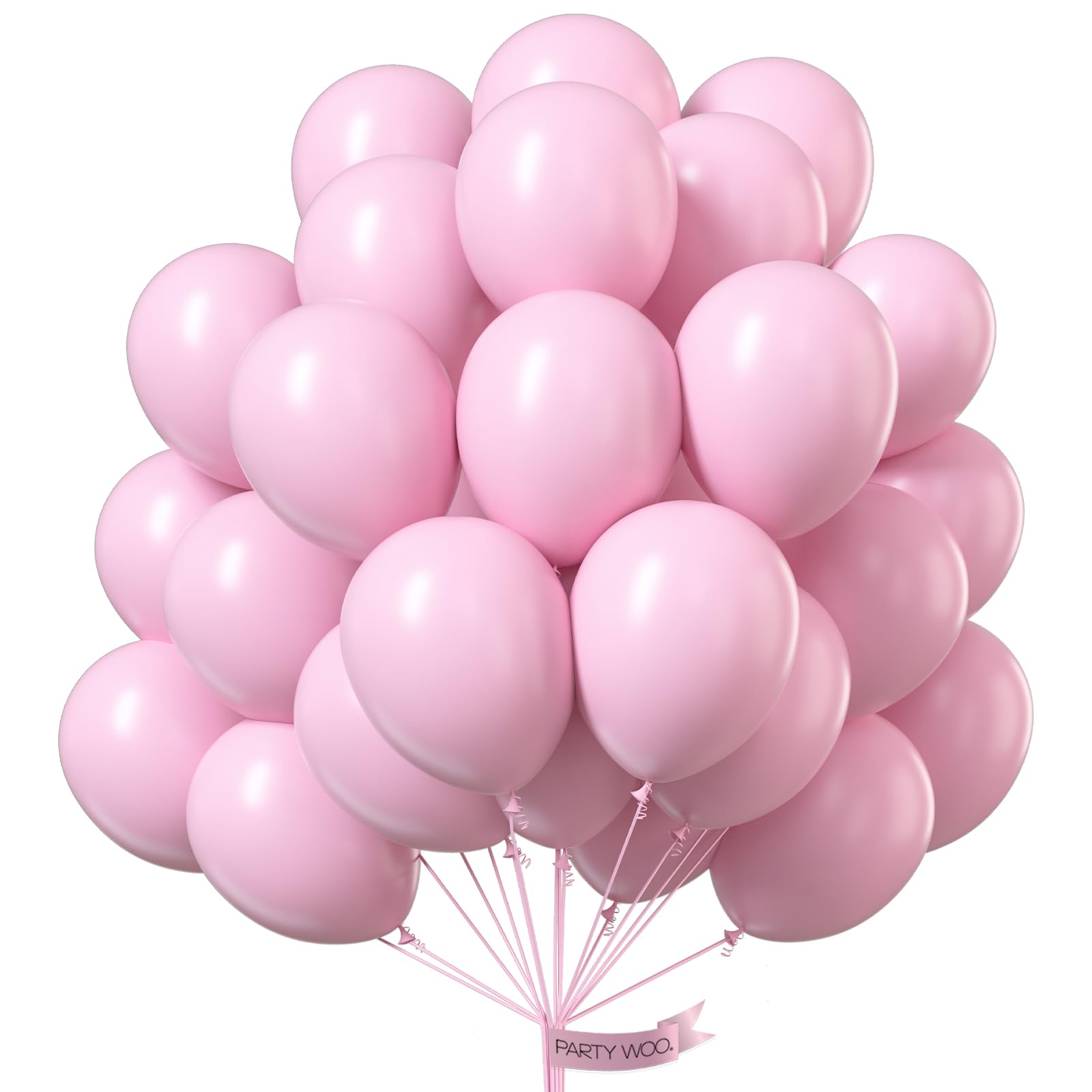 PartyWoo, 100 pcs Pastel Pink Balloons (12 Inch), Balloon Garland & Arch Decorations, Birthday, Wedding, Baby Shower, Unisex