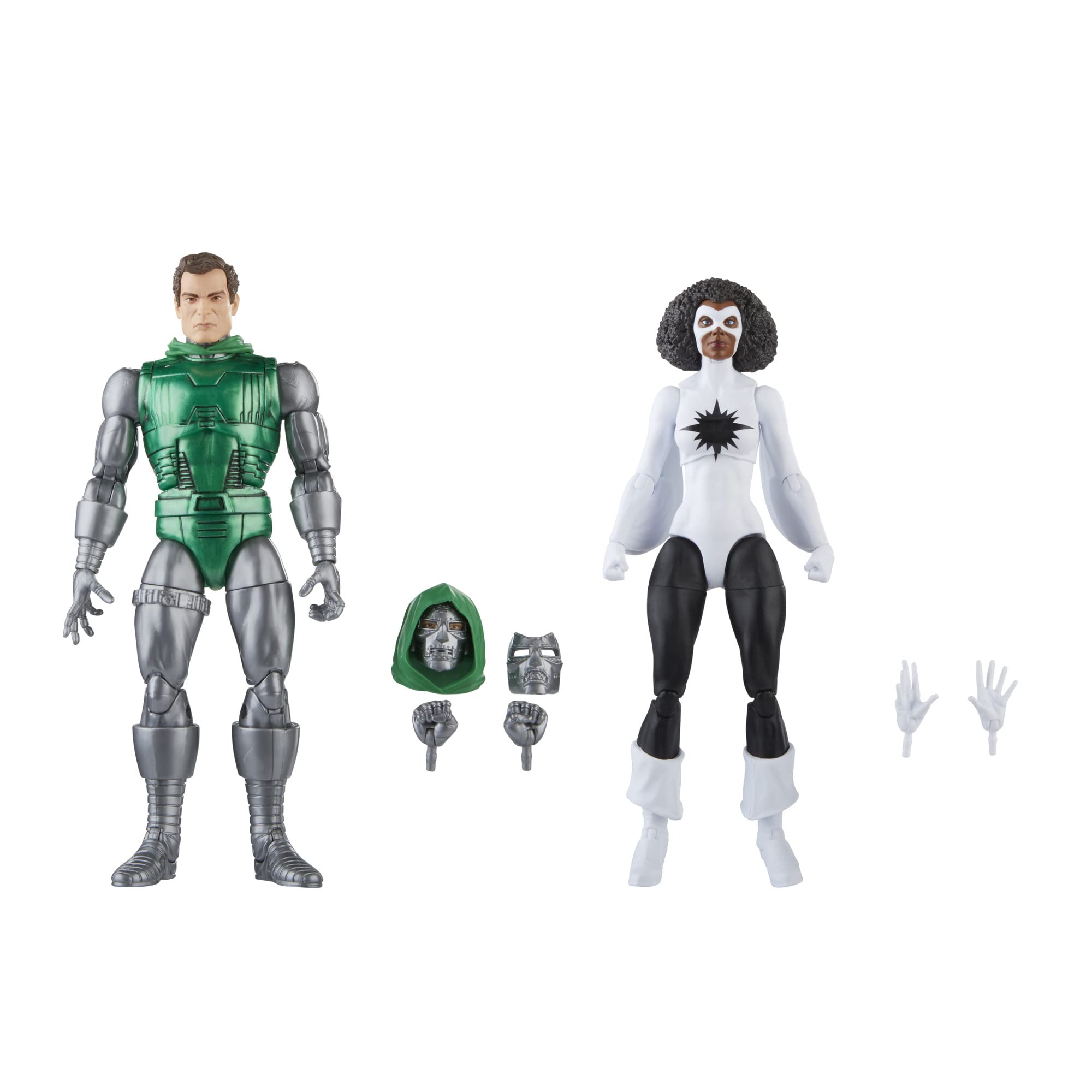 Marvel Legends Series Captain vs. Doctor Doom, Avengers 60th Anniversary Collectible 6-Inch Action Figures, 6 Accessories