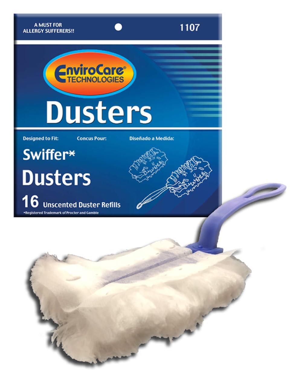 EnviroCare Duster Refill Designed to Fit Swiffer Unscented Dusters (16 Pack)