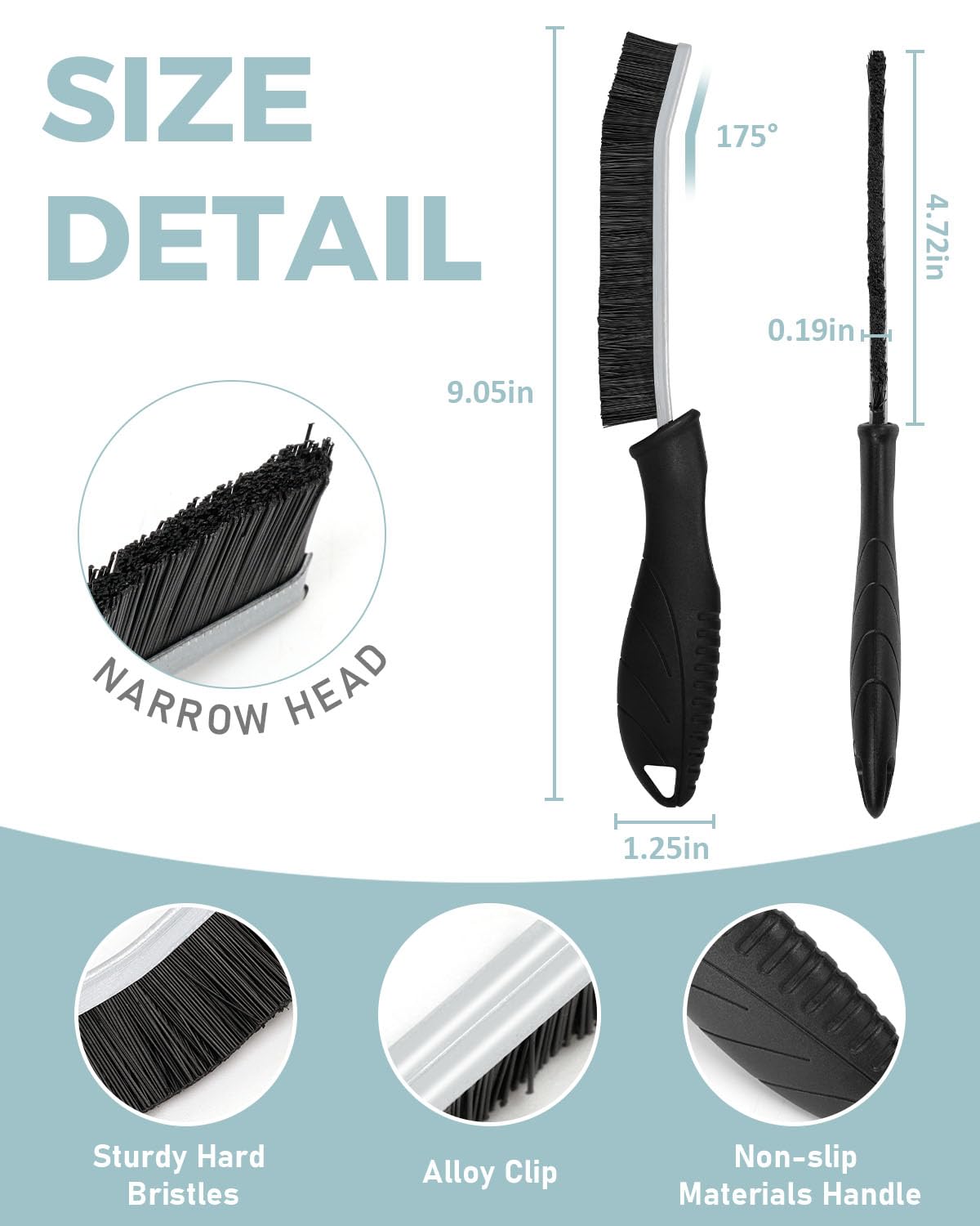 SXhyf Cleaning Brush - Hard Bristle Crevice Cleaning Brush, Multifunctional Gap Scrub Brush, Kitchen Essentials, Bathroom Cleaner Tools for Household Use, Home, Window, Toilet, Stove