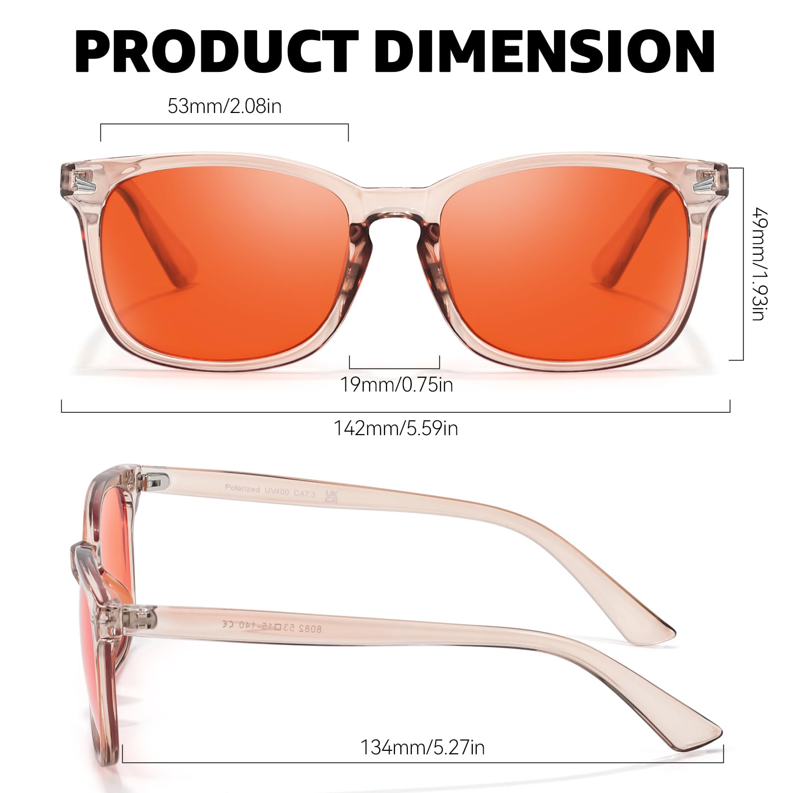 TJUTR 99.9% Blue Light Blocking Sleep Glasses, Professional 2.0 AR Coatings Amber Lens for Computer Reduce Eyestrain (A3 Clear Coffee)