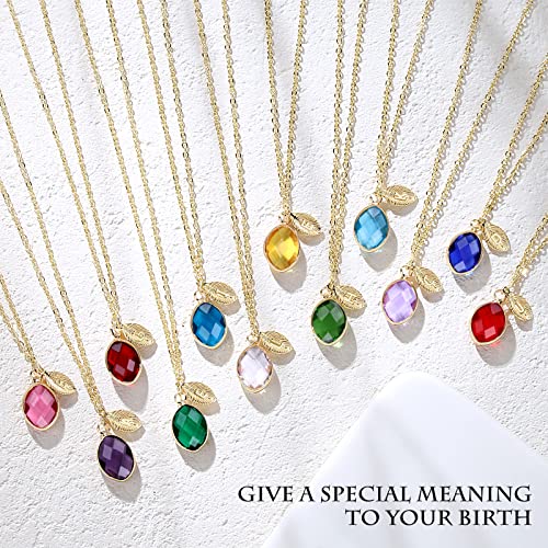 Dainty August Birthstone Necklace with Initial T, 14k Gold Filled Tiny Cute Leaf Letter Peridot Birthstone Pendant Necklace Gold Initial Necklaces for Women Mother Grandma Birthday Gift