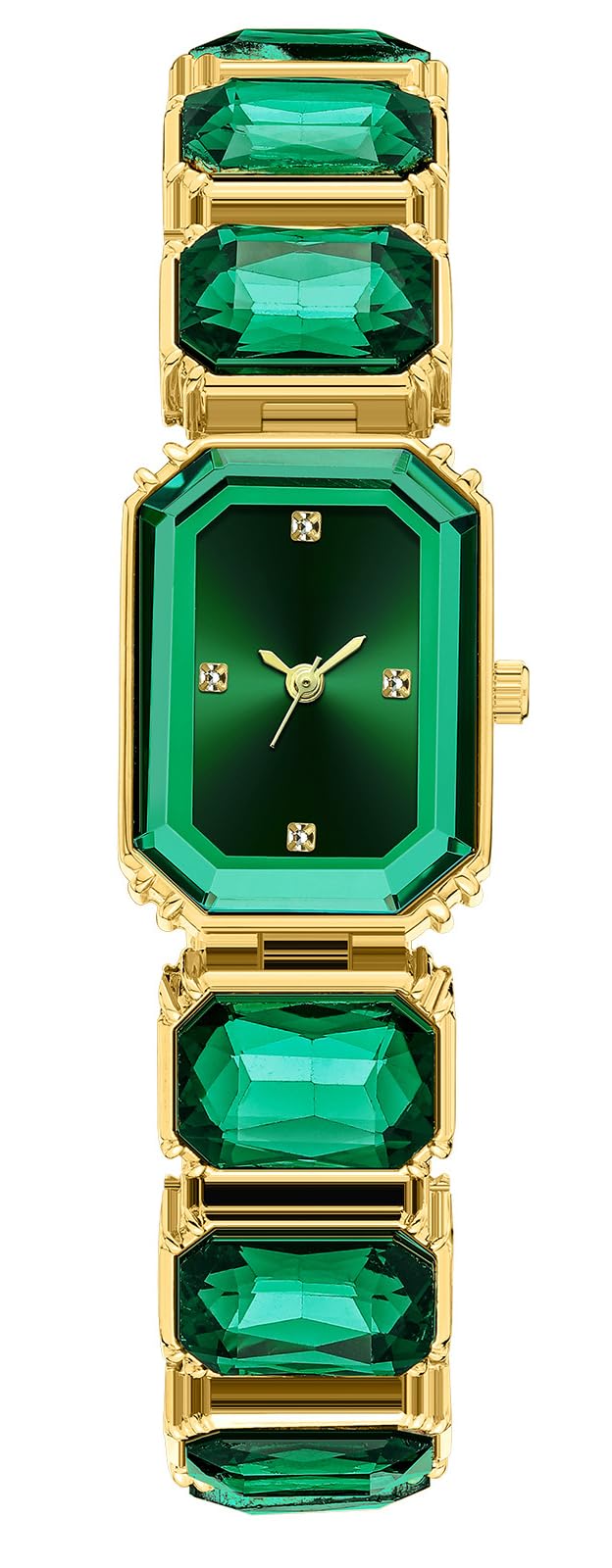 BESTKANG Luxury Crystal Bangle Watch Ladies' Fashion Waterproof Watch (Green)