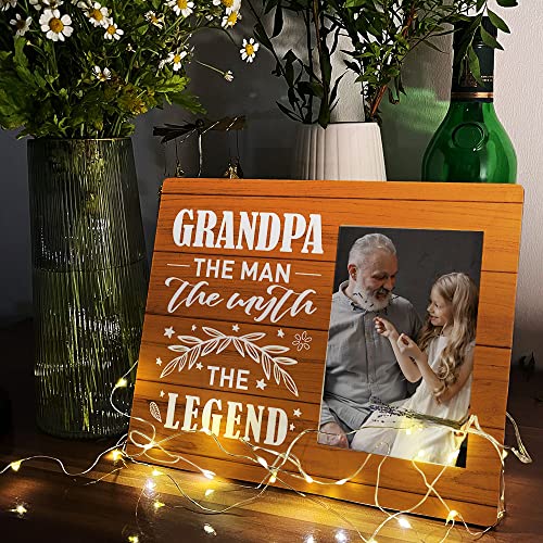 Grandpa Picture Frame Gifts, Best Poppy Belongs to Me, Father's Day Gifts for Grandad, Birthday Christmas Gifts for Grandfather, First Time New Grandpa Gifts for Promoted to Grandpa Ready to Be