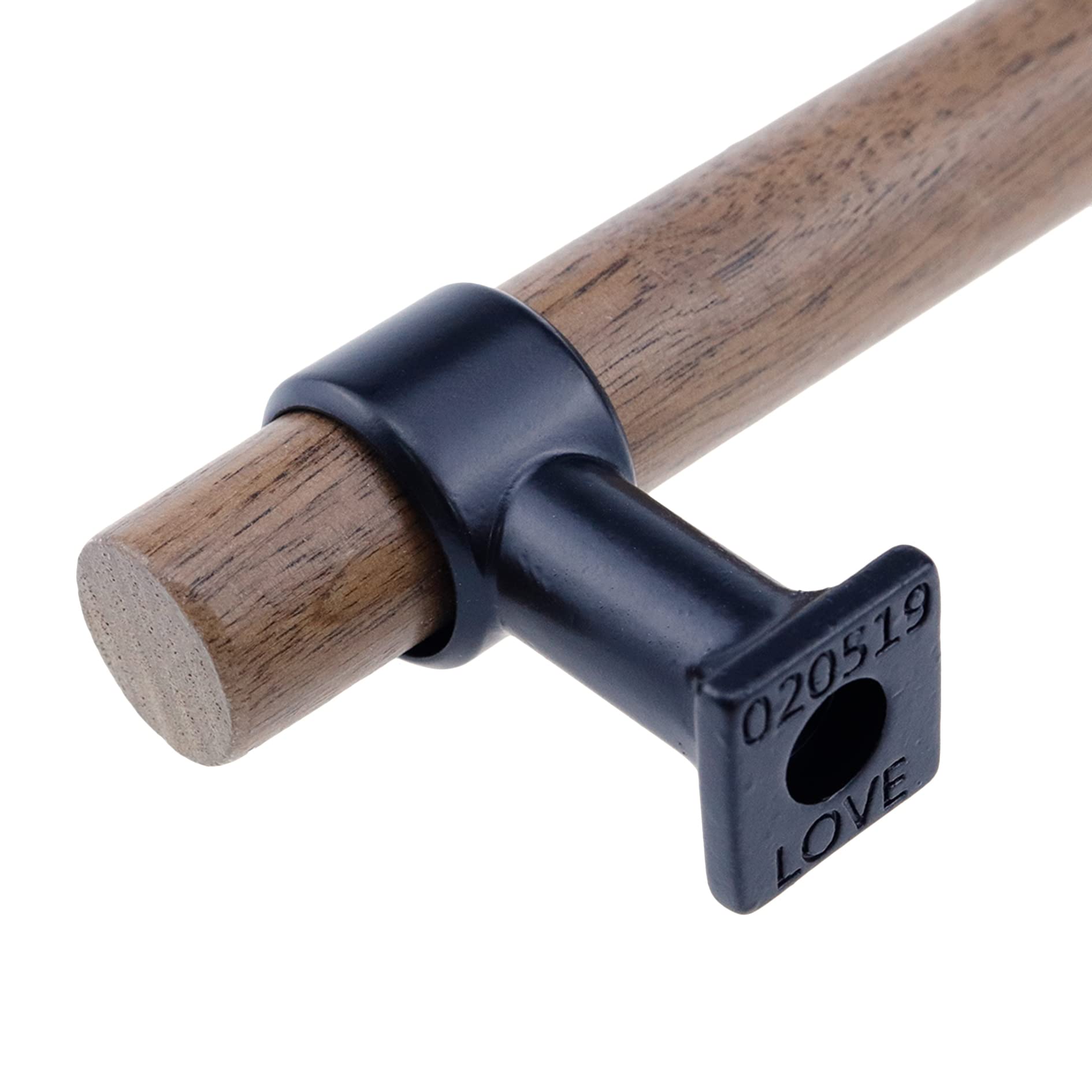 Semetall 4Pcs Walnut Kitchen Wardrobe Cabinet Hardware,Modern Wood Drawer Pulls,Dark Walnut,5.4"/137mm