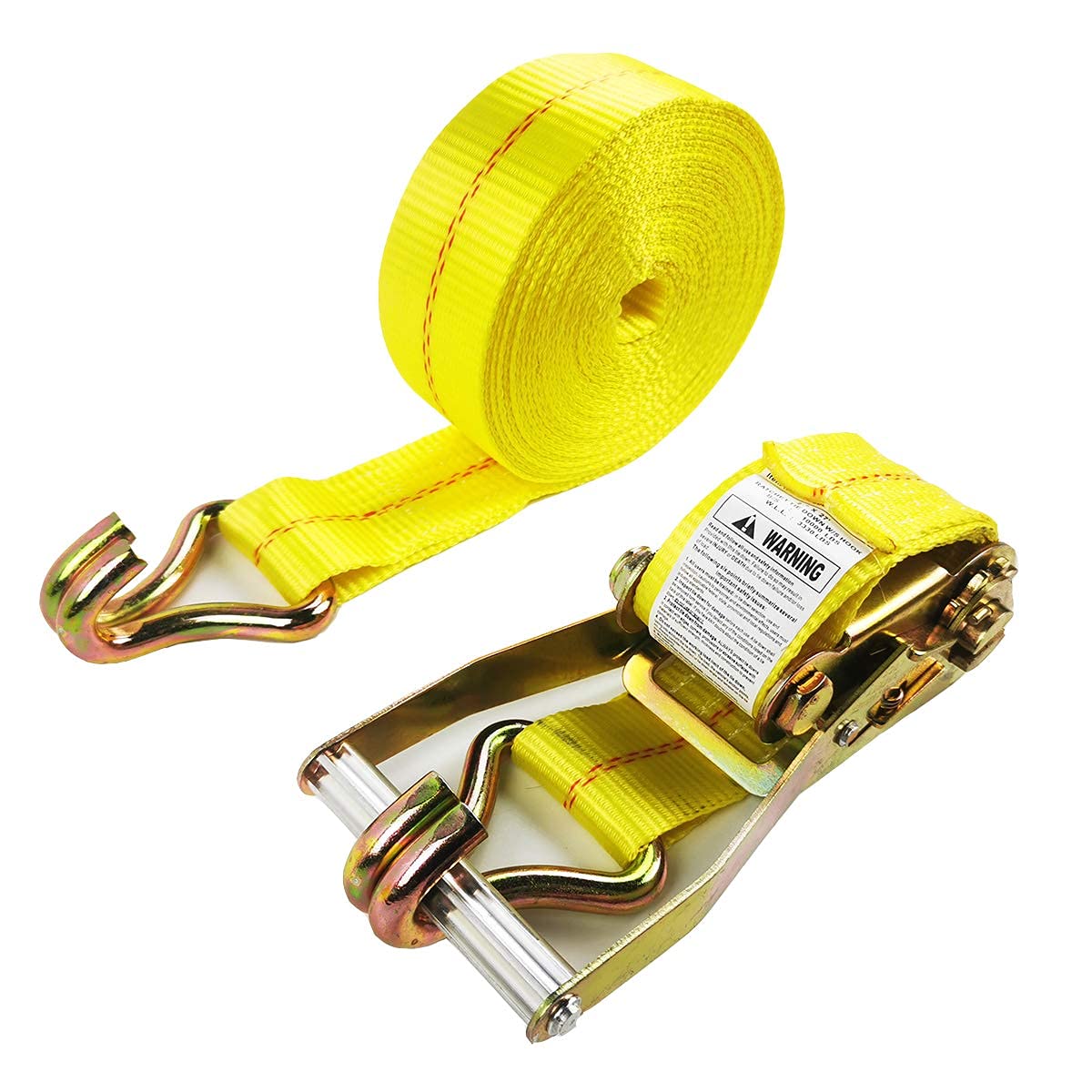 4 Pack 2" x27' Ratchet Strap Tie Down 10000lbs J Hook,Heavy Duty Tie-Down Ratcheting Cargo Truck Straps Wire Hook Ends, J-Hook Ratchet Strap TieDowns KJE